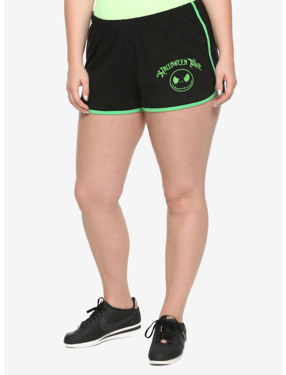 The Nightmare Before Christmas Halloween Town Girls Soft Shorts Plus Size, MULTI, hi-res
