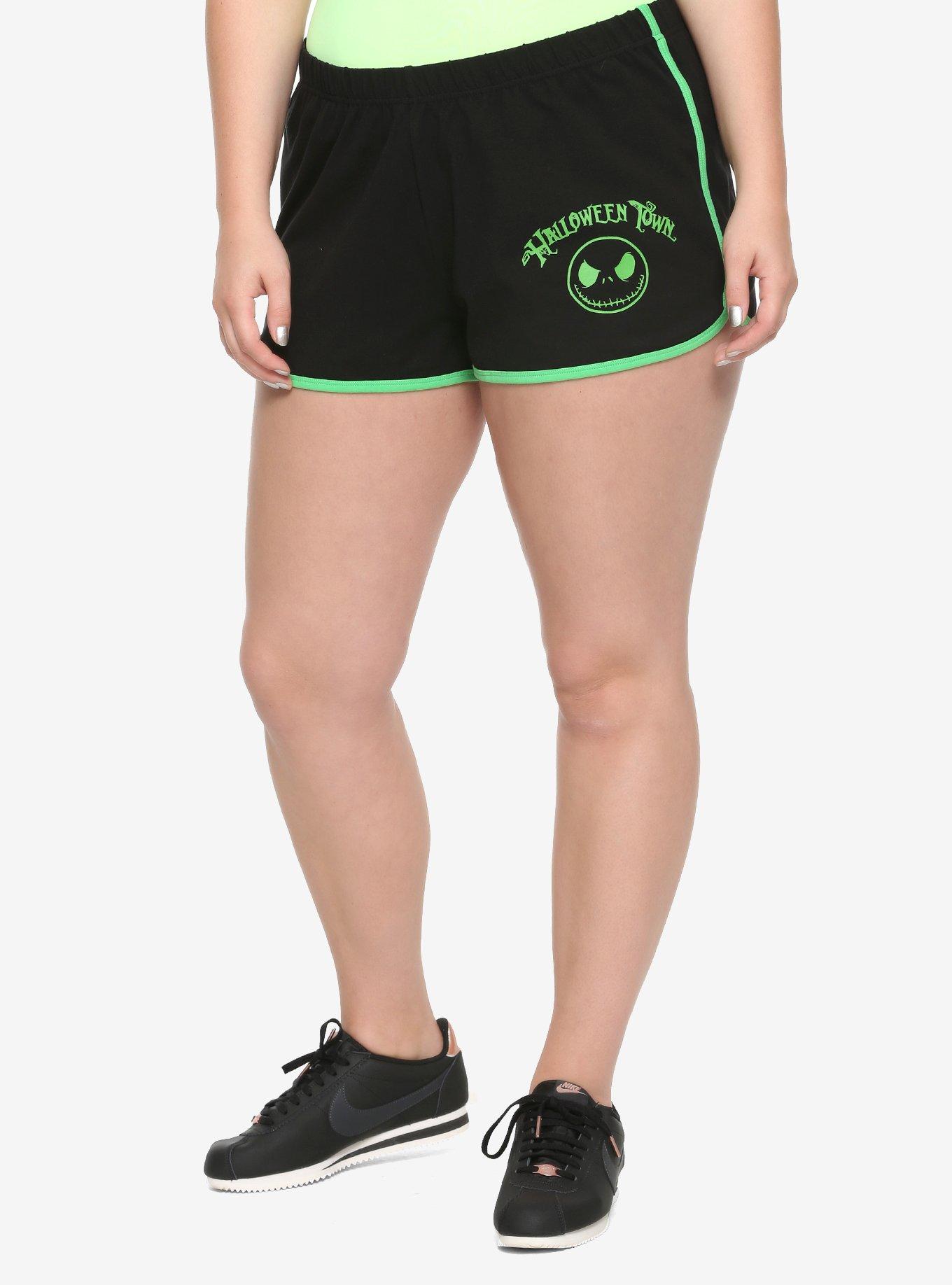 The Nightmare Before Christmas Halloween Town Girls Soft Shorts Plus Size, MULTI, hi-res