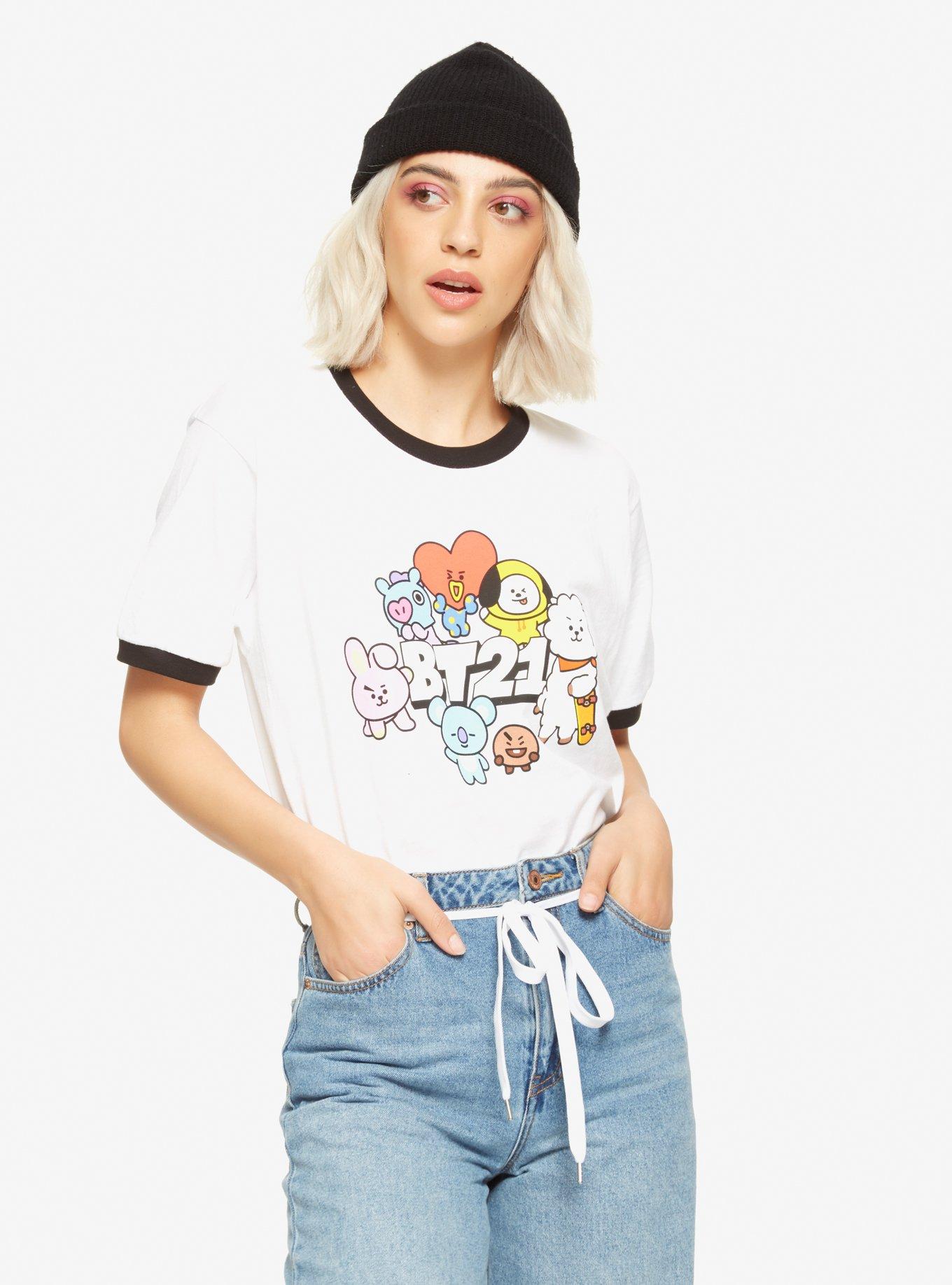 BT21 Group Girls Ringer T-Shirt, MULTI, hi-res