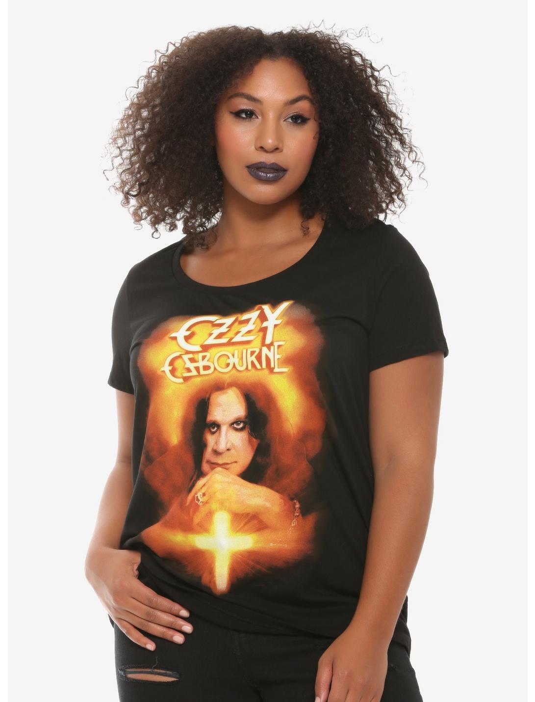 Ozzy Osbourne Glow Photo Girls T-Shirt Plus Size, BLACK, hi-res