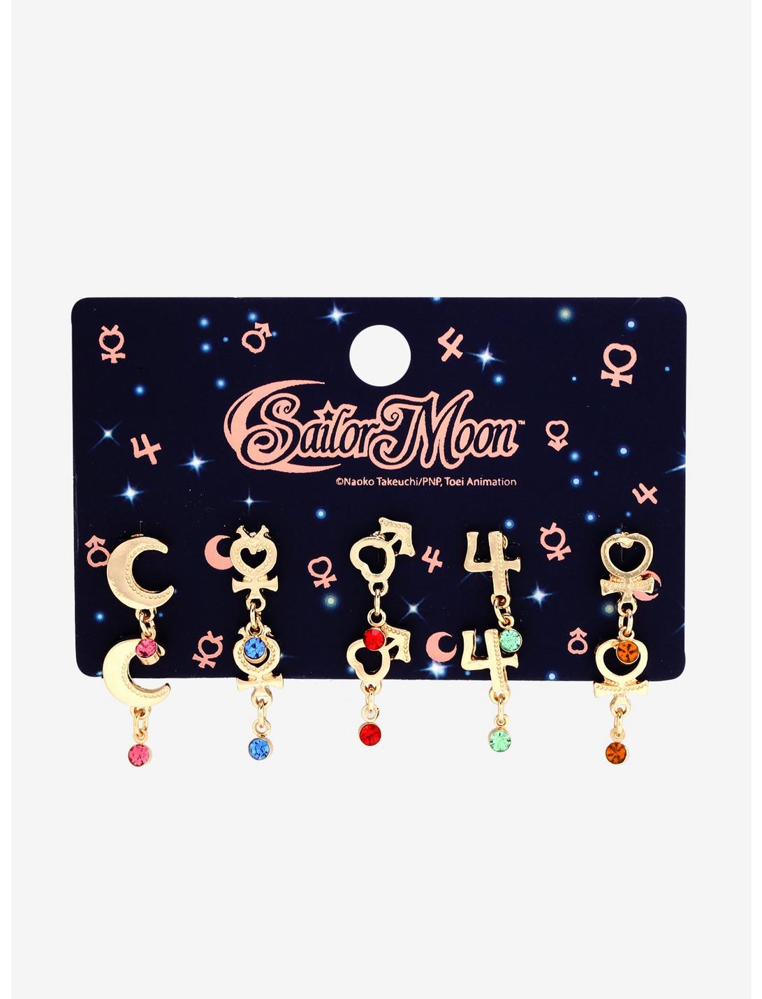 Sailor Moon Sailor Guardian Symbols Stud Earring Set, , hi-res