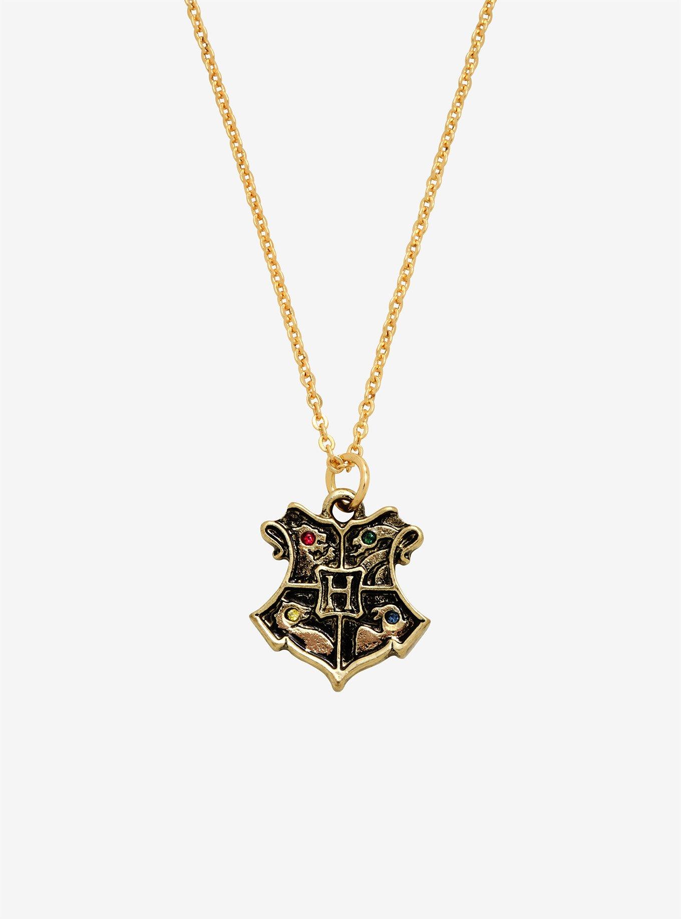 Harry Potter Hogwarts Crest Dainty Necklace, , hi-res