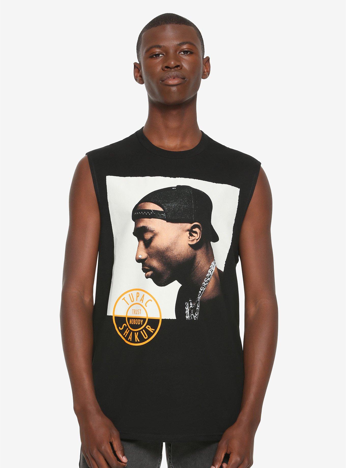 Tupac Photo Muscle T-Shirt, BLACK, hi-res