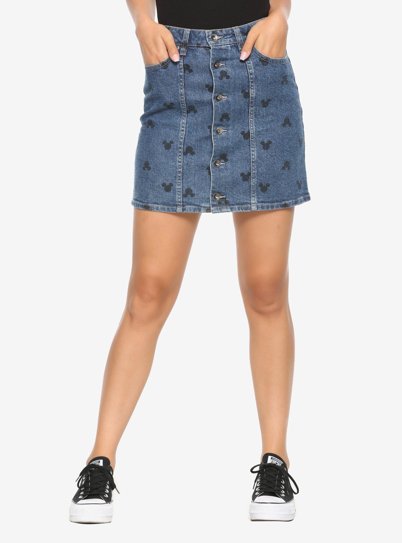 Mickey mouse denim store skirt