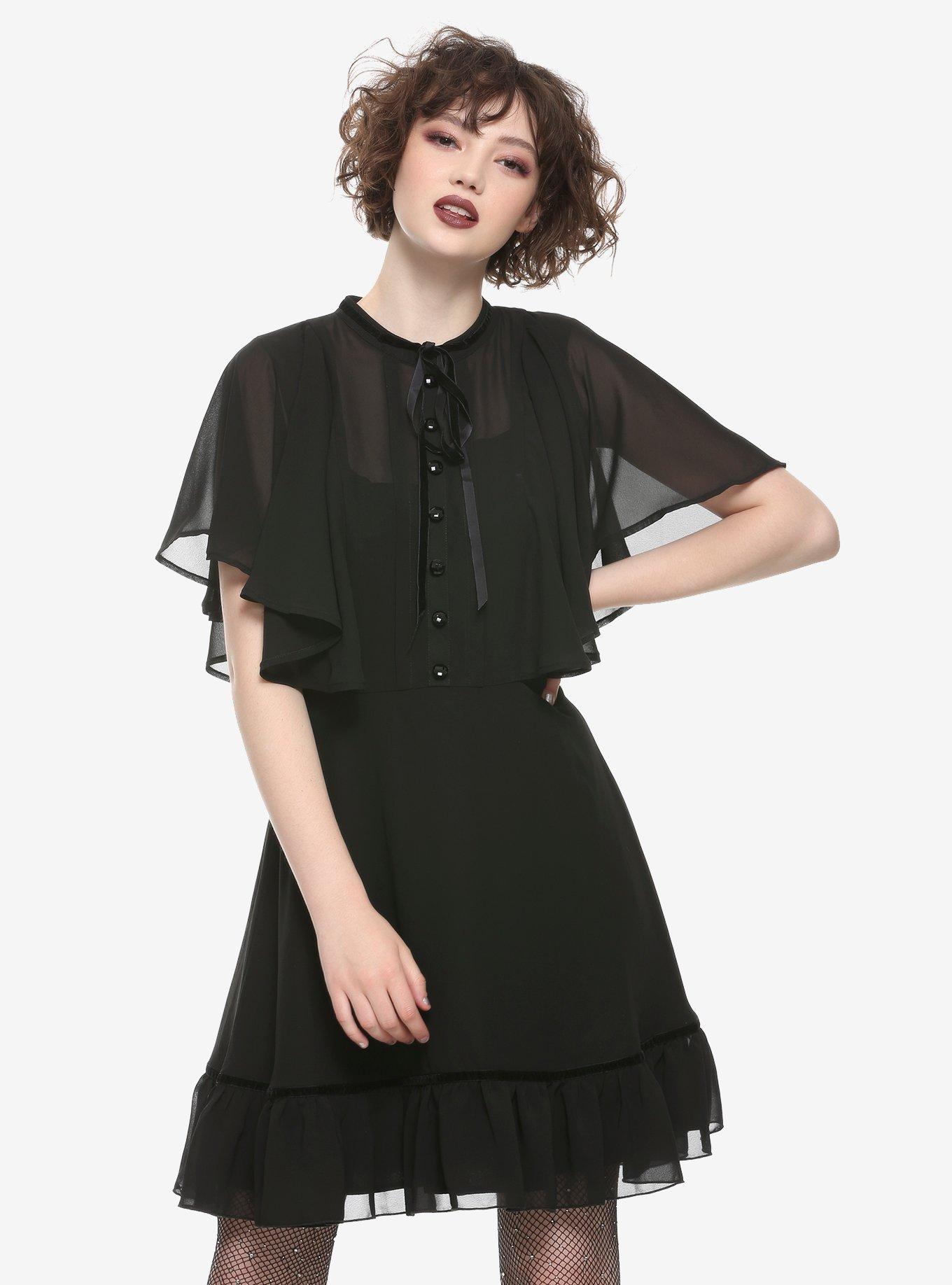 Hell Bunny Imperia Black Dress, BLACK, hi-res