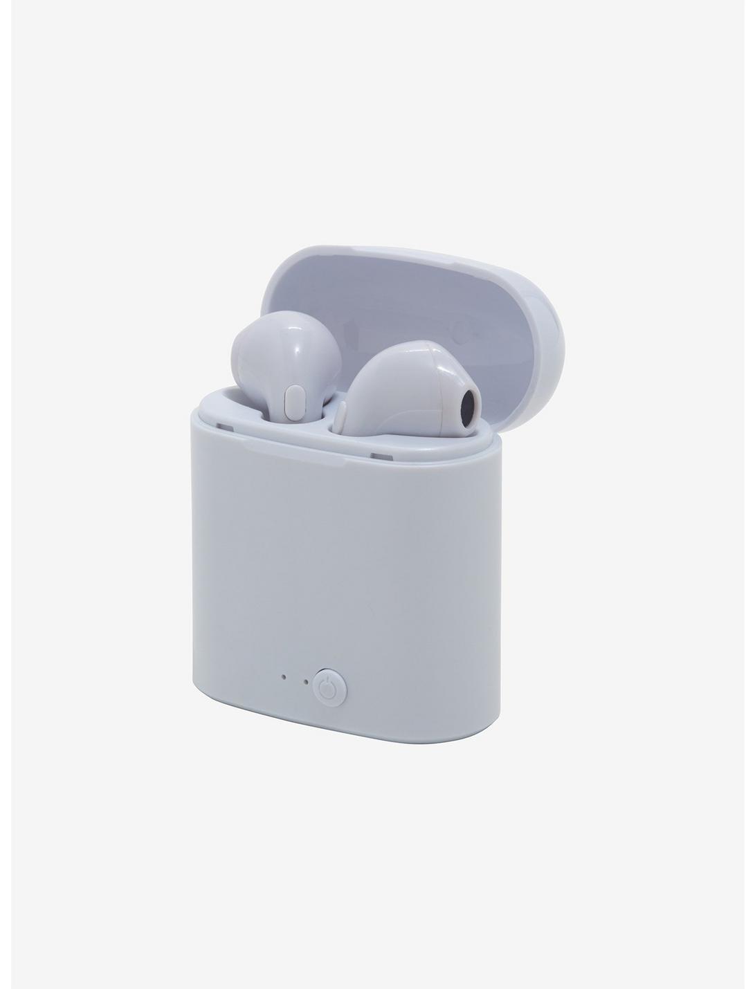 White Wireless Earbuds With Charging Case, , hi-res