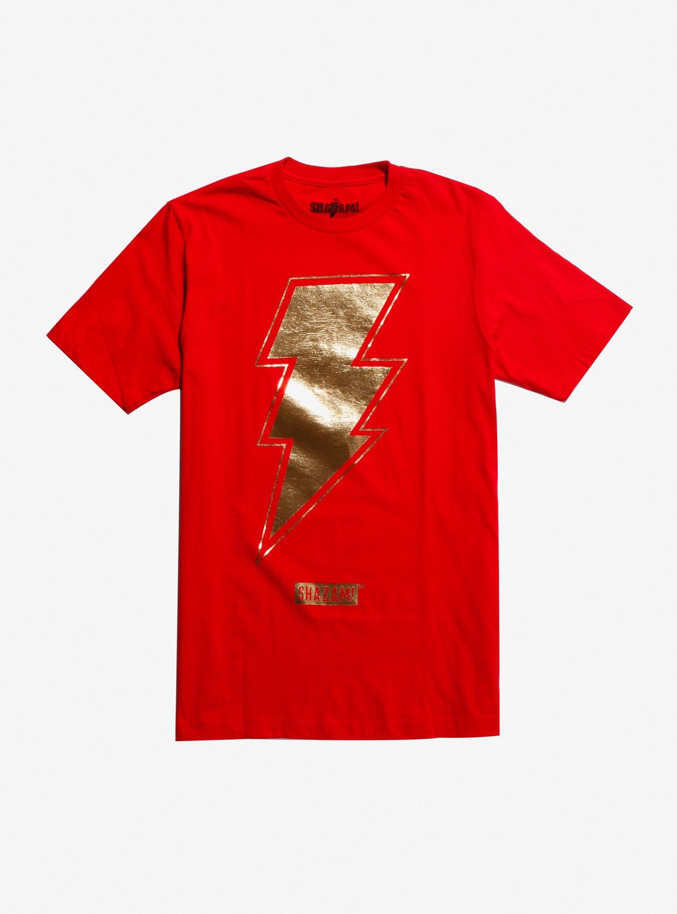 DC Comics Shazam! Gold Logo T-Shirt, GOLD, hi-res