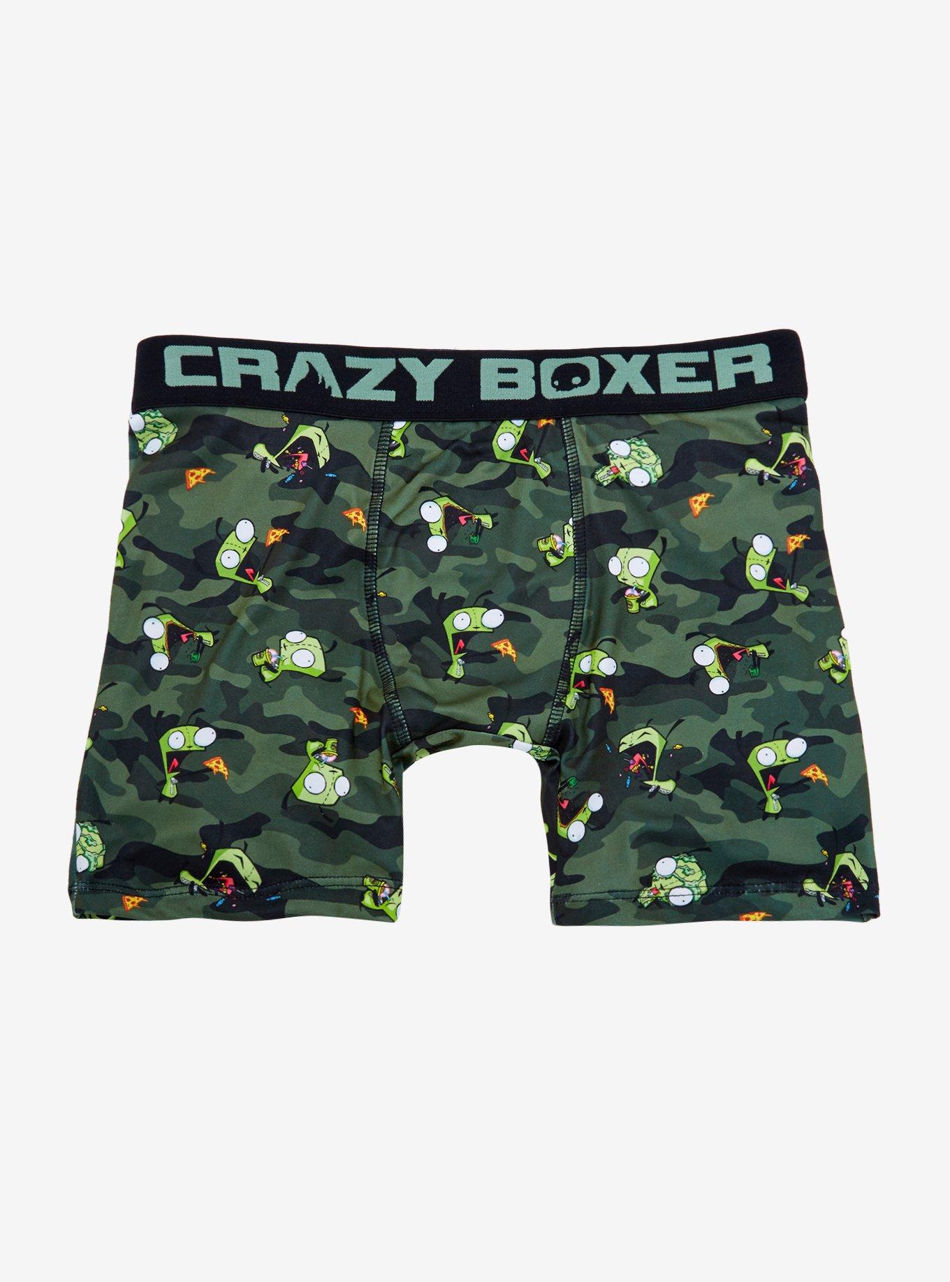 Invader Zim Camo GIR Boxer Briefs, GREEN, hi-res
