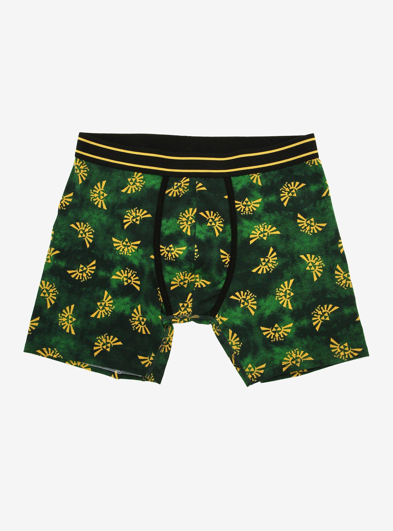 Nintendo The Legend of Zelda Hyrule Crest Boxer Briefs, GREEN, hi-res