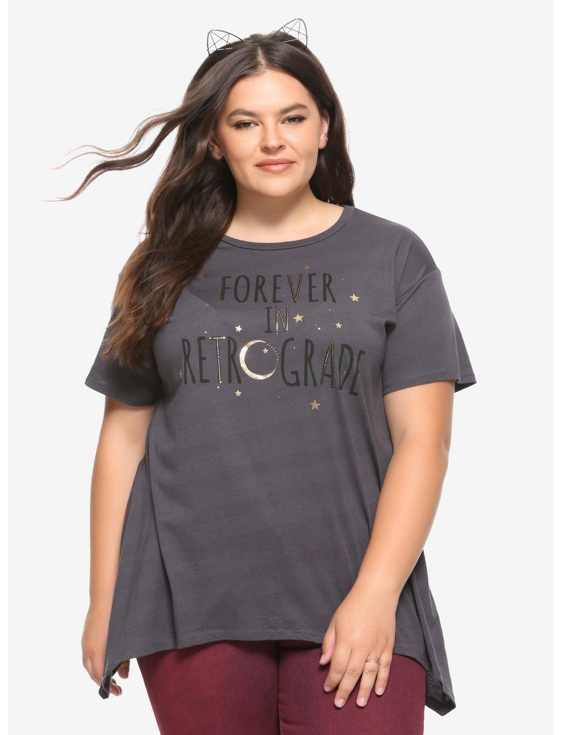 Forever In Retrograde Shark Bite Girls T-Shirt Plus Size, GREY, hi-res