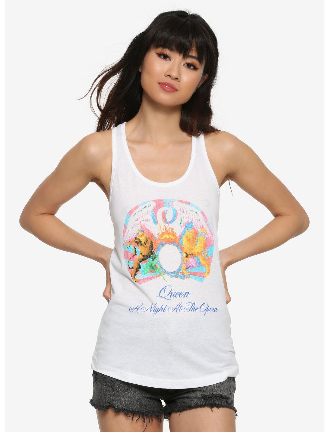 Queen A Night At The Opera Album Cover Girls Tank Top, WHITE, hi-res