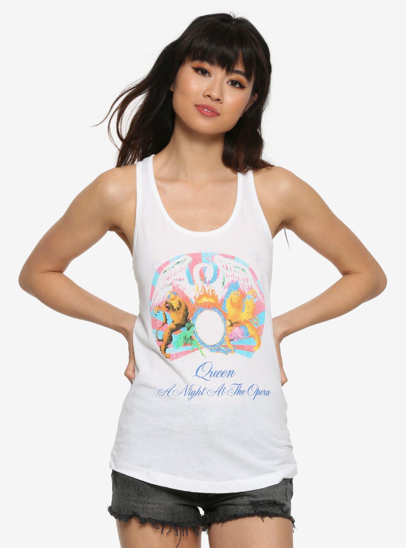 Queen A Night At The Opera Album Cover Girls Tank Top, WHITE, hi-res