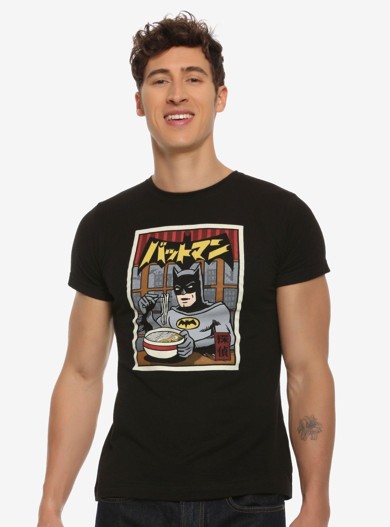 DC Comics Batman and Ramen T-Shirt - BoxLunch Exclusive, BLACK, hi-res
