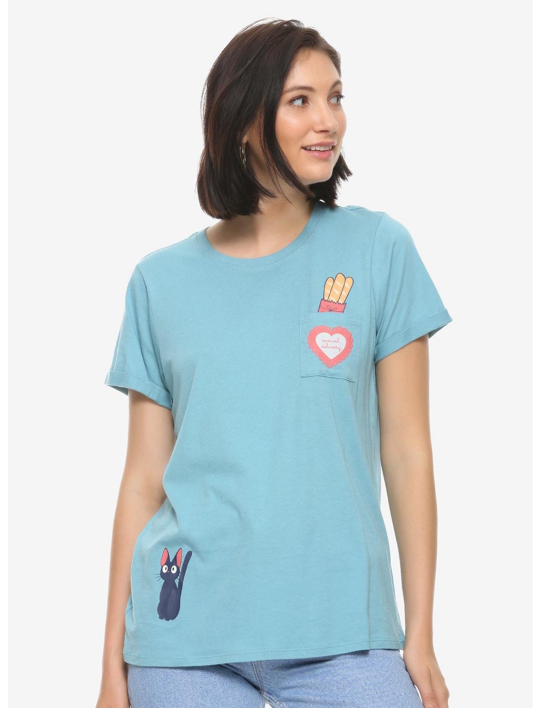 Her Universe Studio Ghibli Kiki's Delivery Service Pocket Women's T-Shirt - BoxLunch Exclusive, BLUE, hi-res