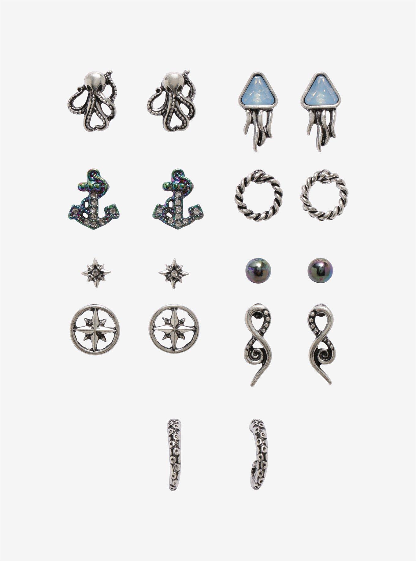 Octopus Stud Earring Set, , hi-res