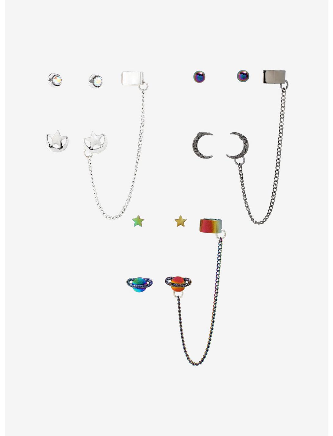Out Of This World Space Cuff Earring Set, , hi-res