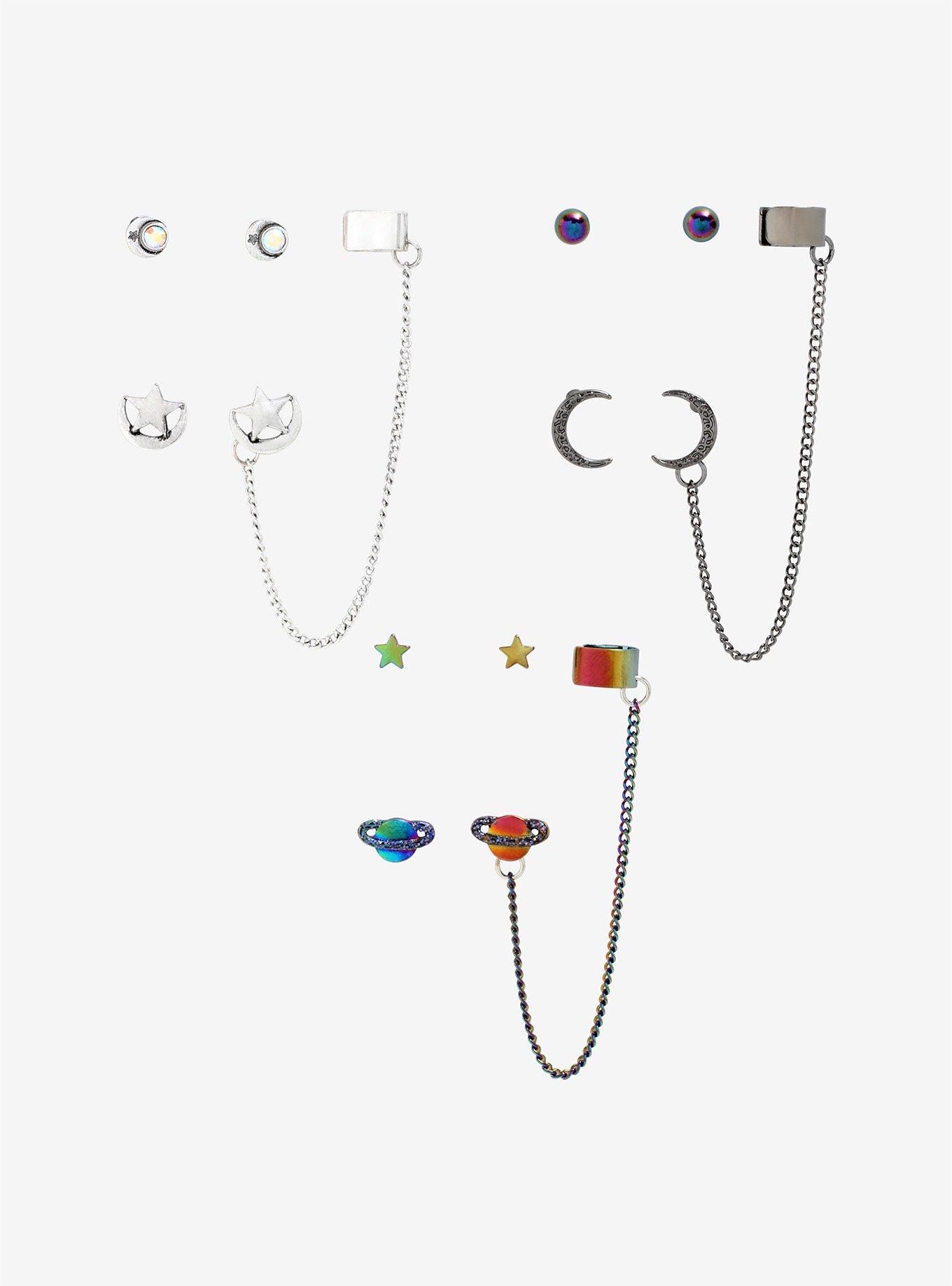 Out Of This World Space Cuff Earring Set, , hi-res