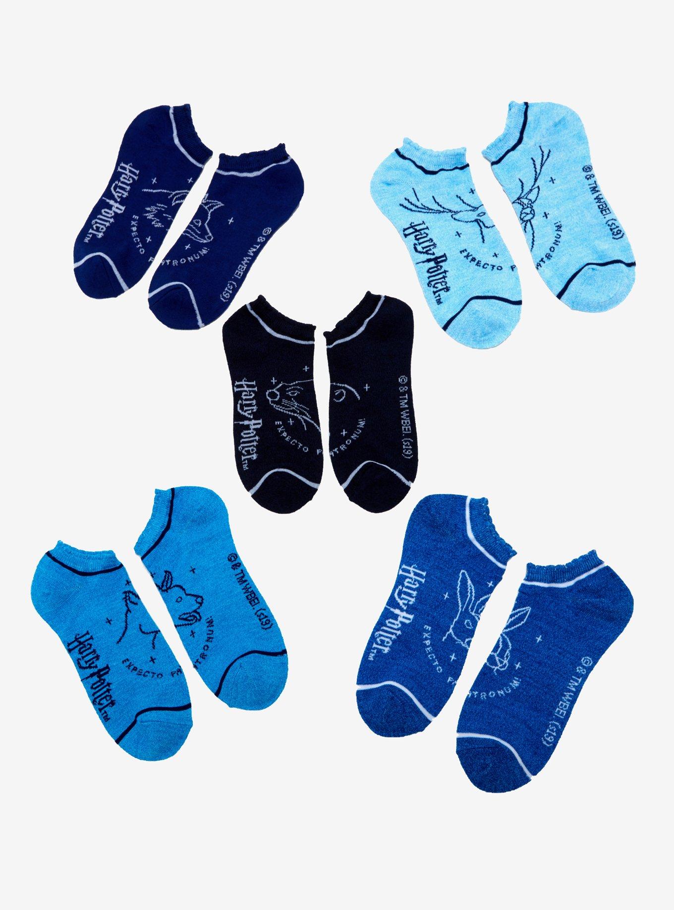 Harry Potter Patronus No-Show Socks 5 Pair, , hi-res