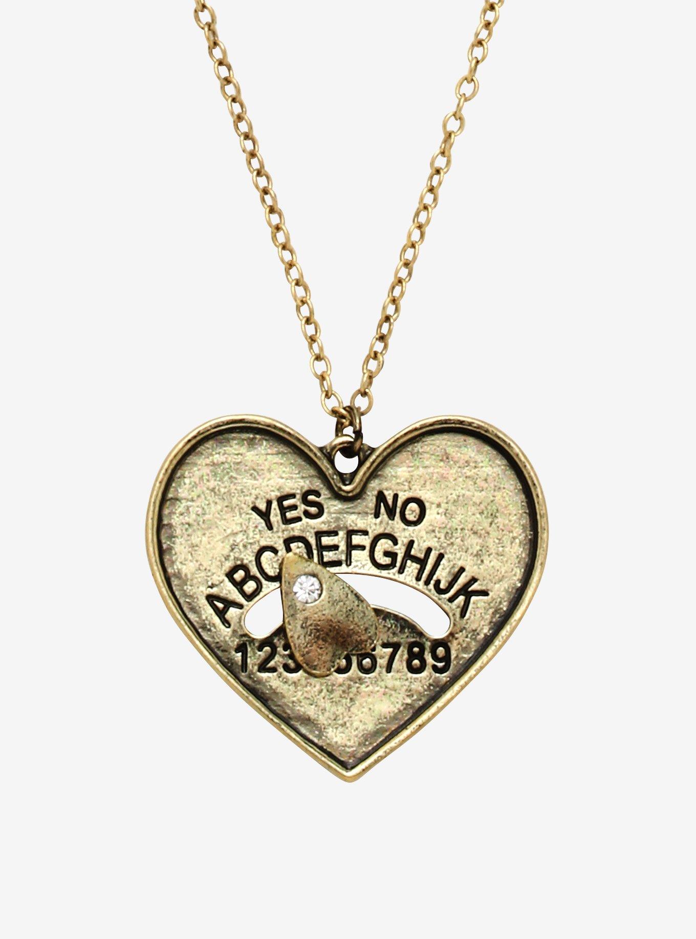 Spirit Board Heart Necklace | Hot Topic