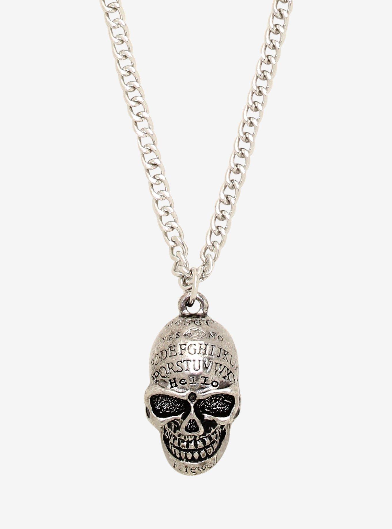 Blackheart Spirit Board Skull Pendant Necklace | Hot Topic