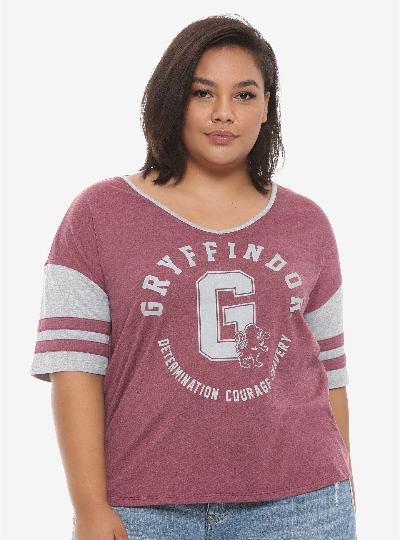 Harry Potter Gryffindor Girls Athletic T-Shirt Plus Size, GREY, hi-res