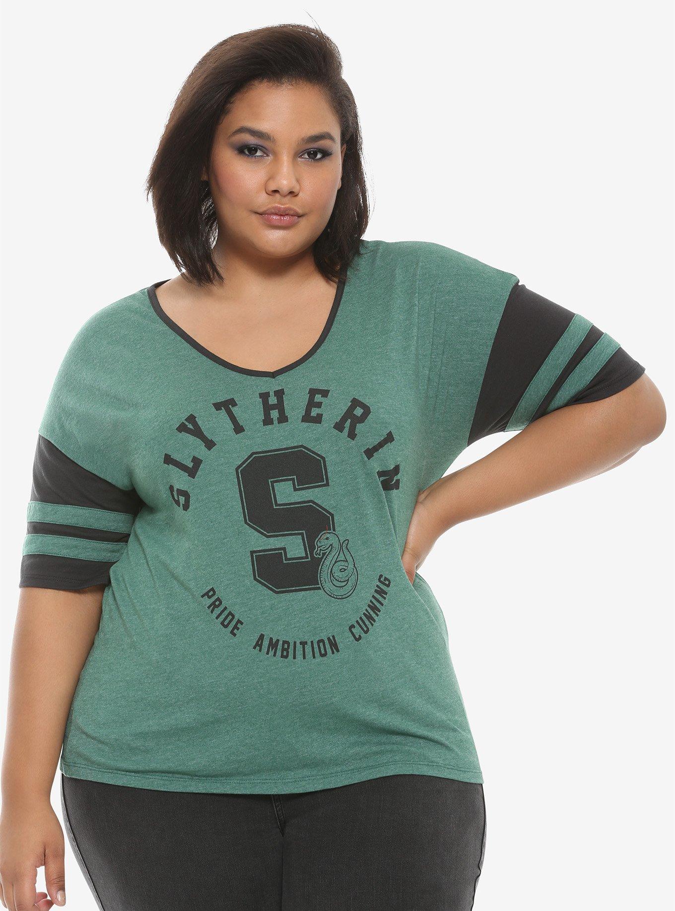 Harry Potter Slytherin Girls Athletic T-Shirt Plus Size, BLACK, hi-res