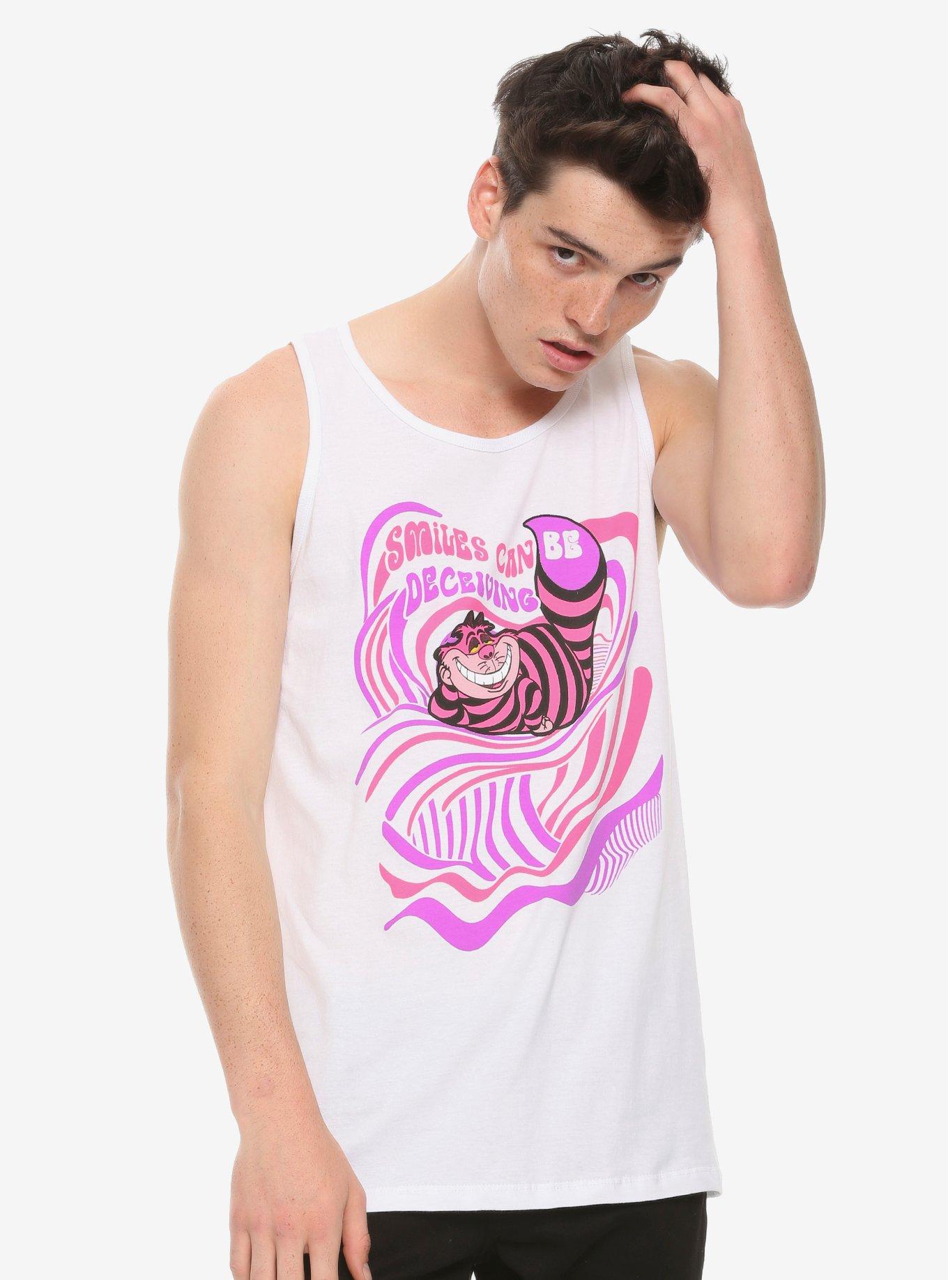 Disney Alice In Wonderland Cheshire Cat Smiles Tank Top, PINK, hi-res