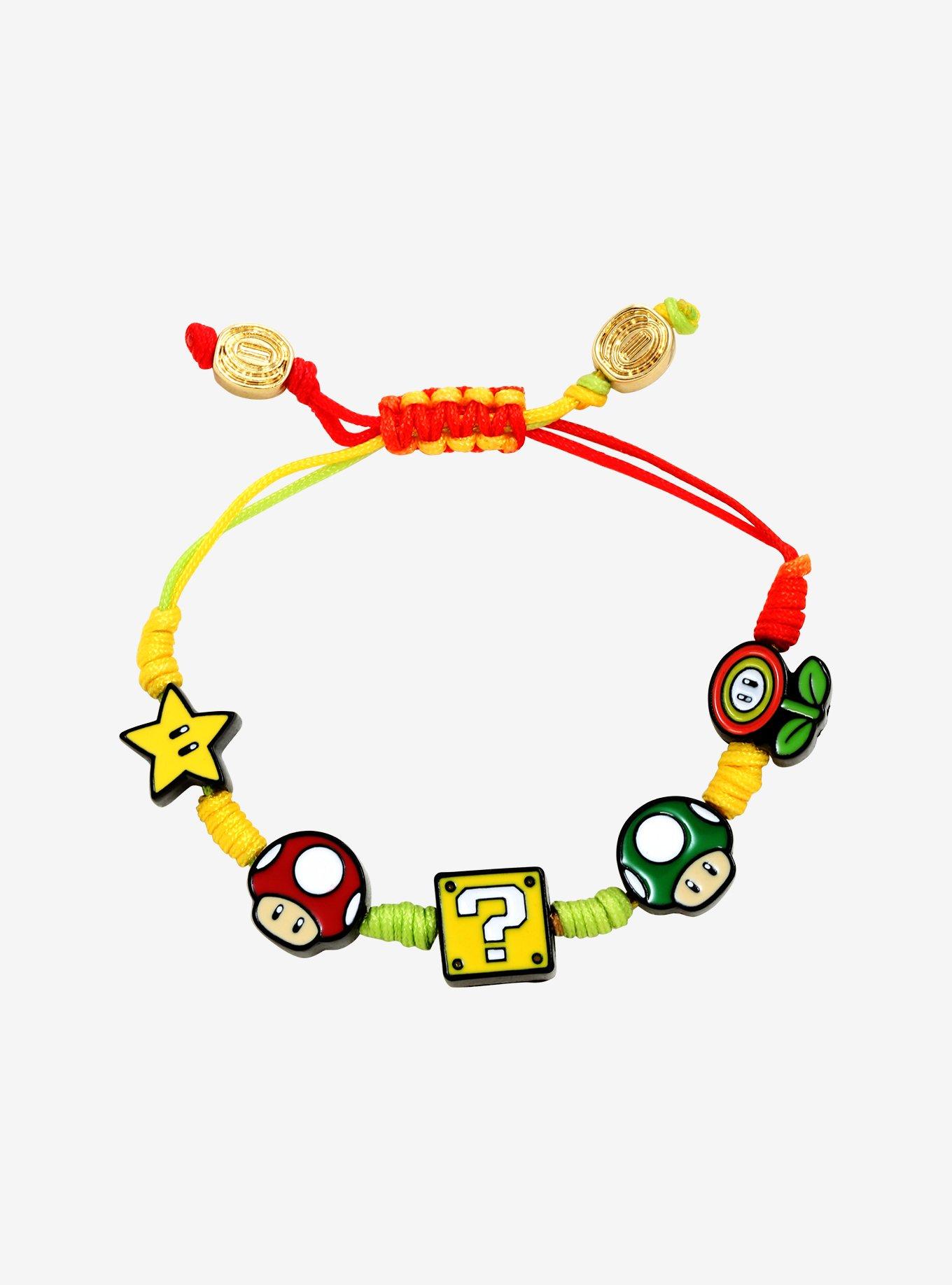 Super Mario Bros. Charm Cord Bracelet, , hi-res