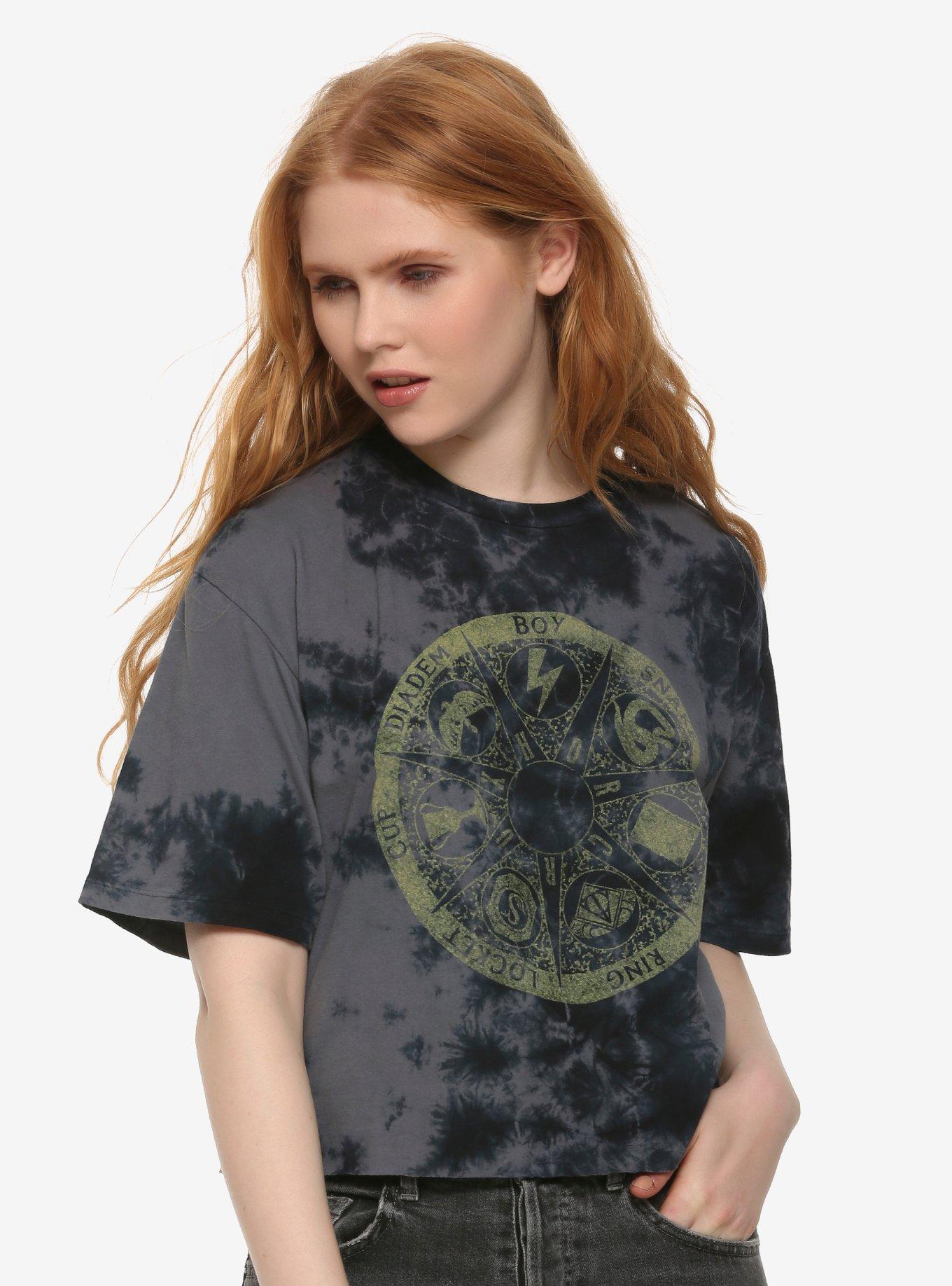 Harry Potter Horcrux Wheel Girls Crop T-Shirt, GREY, hi-res