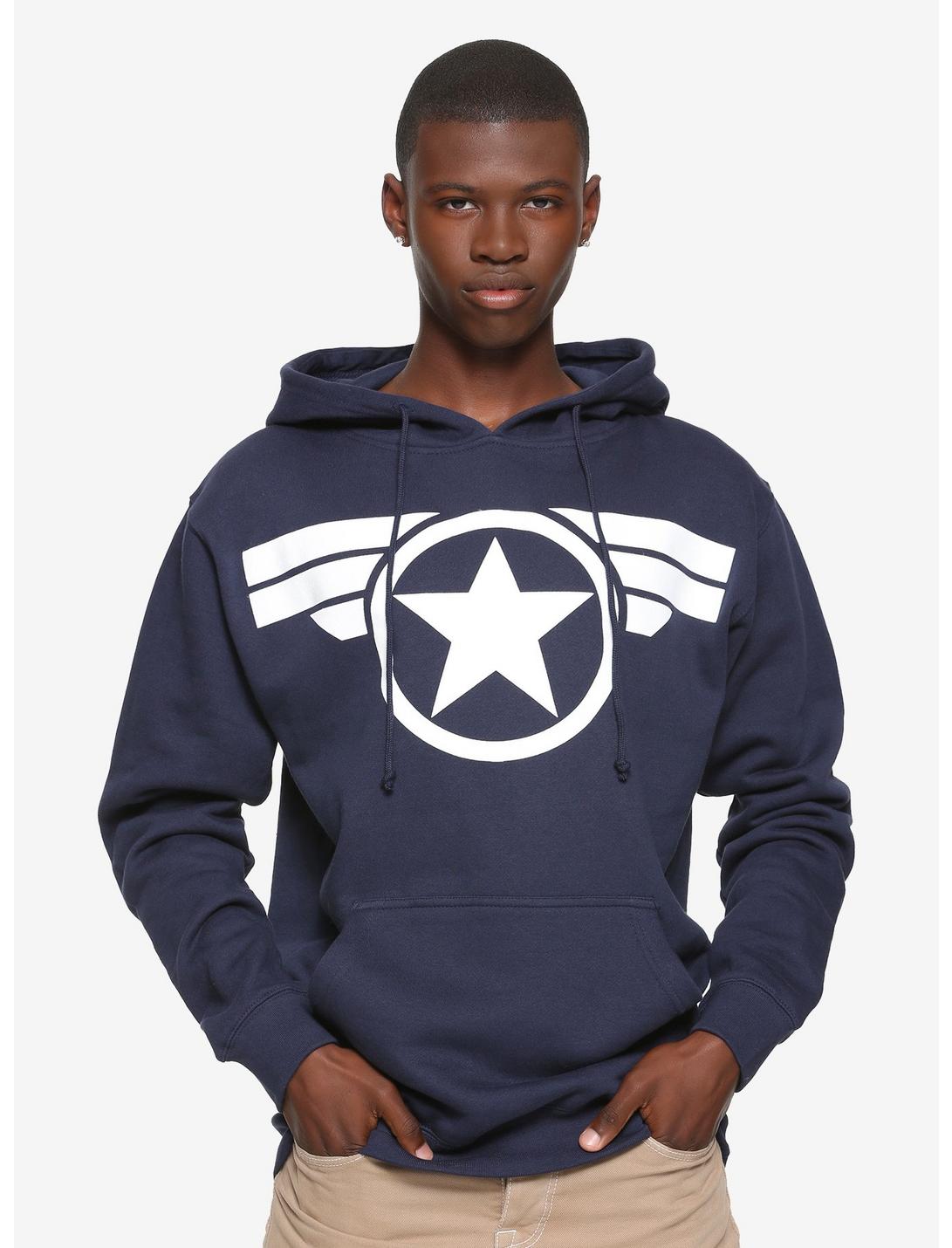 Marvel Captain America Steve Rogers Super Soldier Hoodie, WHITE, hi-res