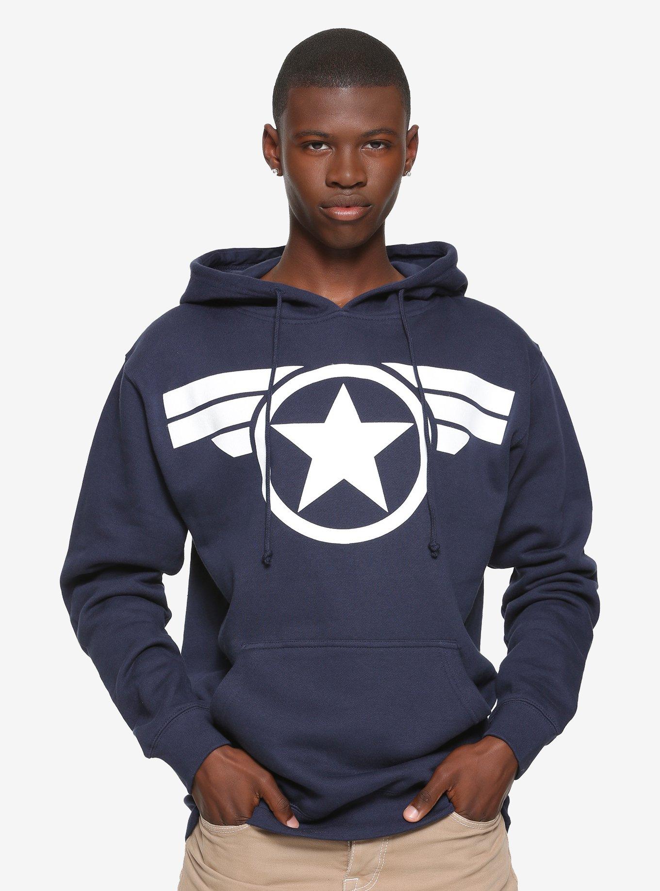 Marvel Captain America Steve Rogers Super Soldier Hoodie, WHITE, hi-res