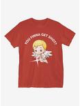 Finna Get Shot By Cupid T-Shirt, RED, hi-res