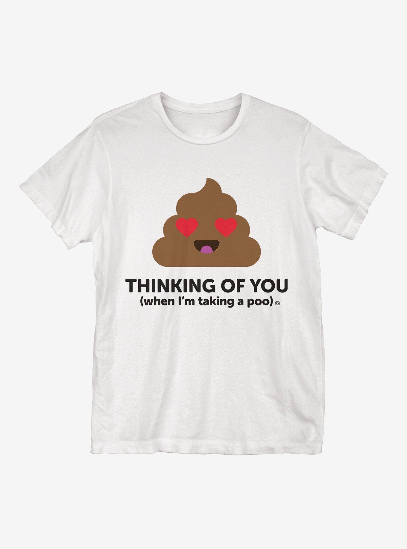 Thinking of Poop T-Shirt, WHITE, hi-res