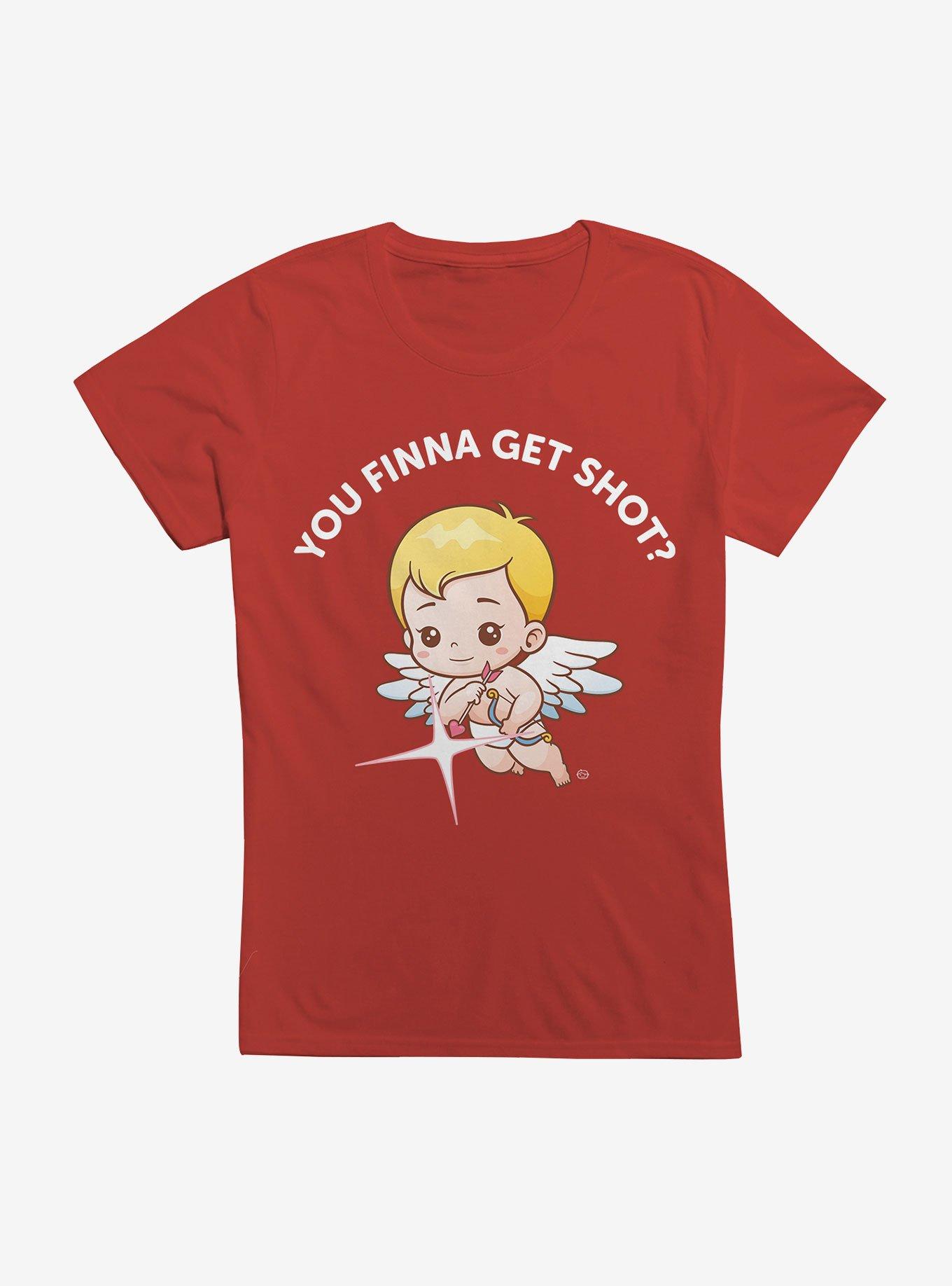 Finna Get Shot By Cupid Girls T-Shirt, RED, hi-res