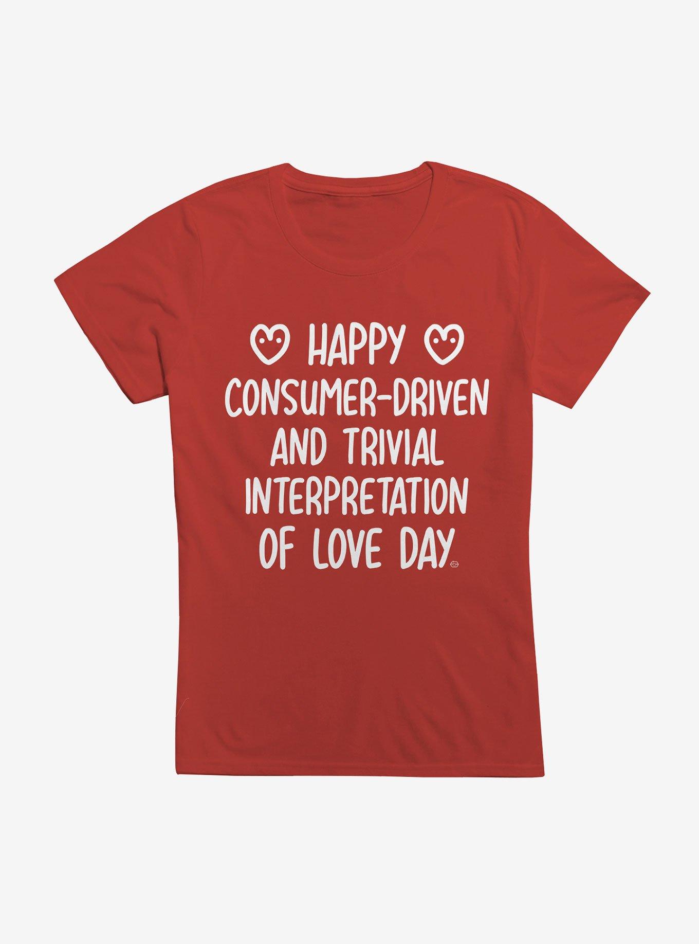 Happy Consumer Driven Love Day Girls T-Shirt, RED, hi-res