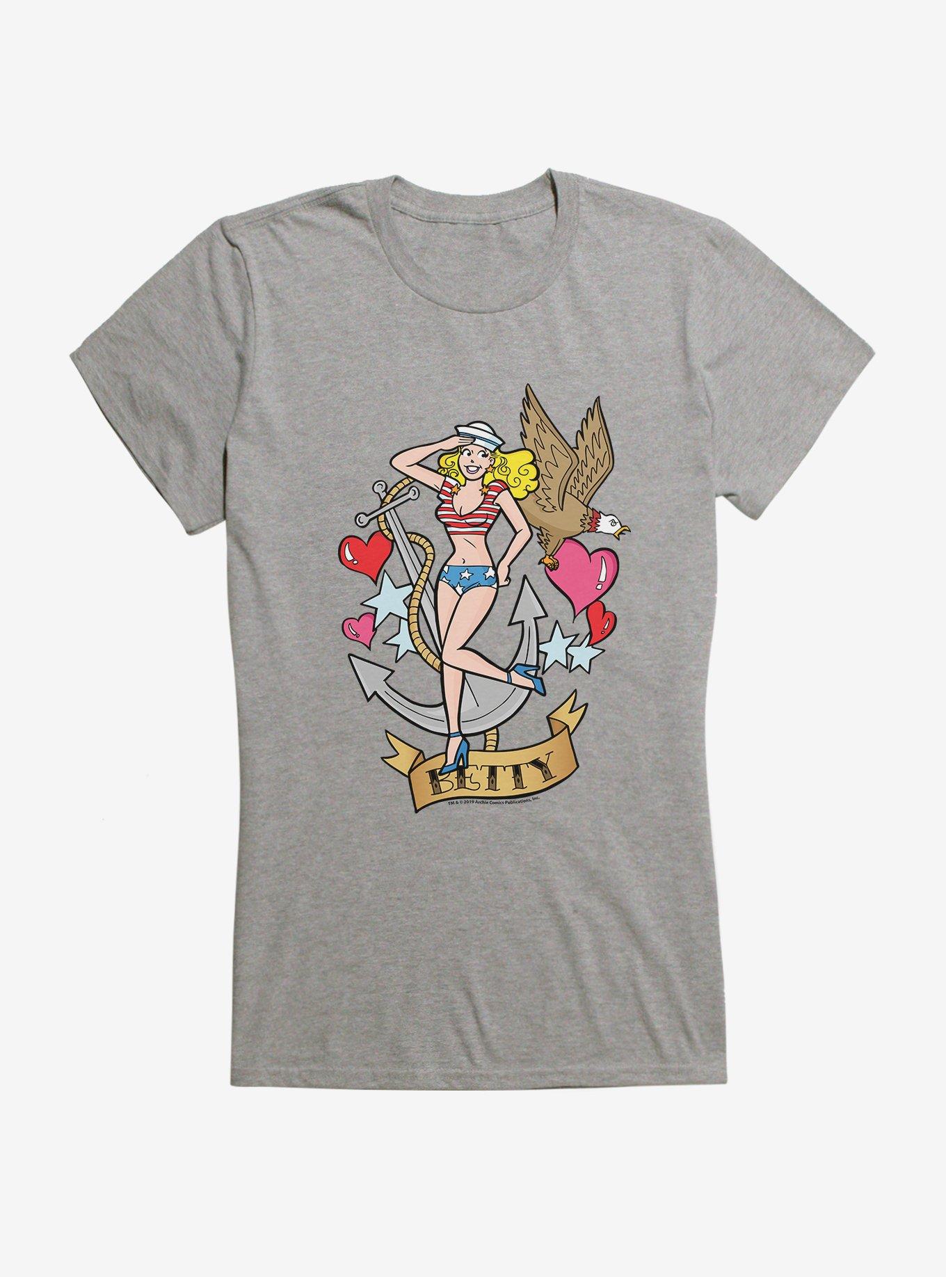 Archie Comics Sailor Betty Girls T-Shirt, HEATHER, hi-res
