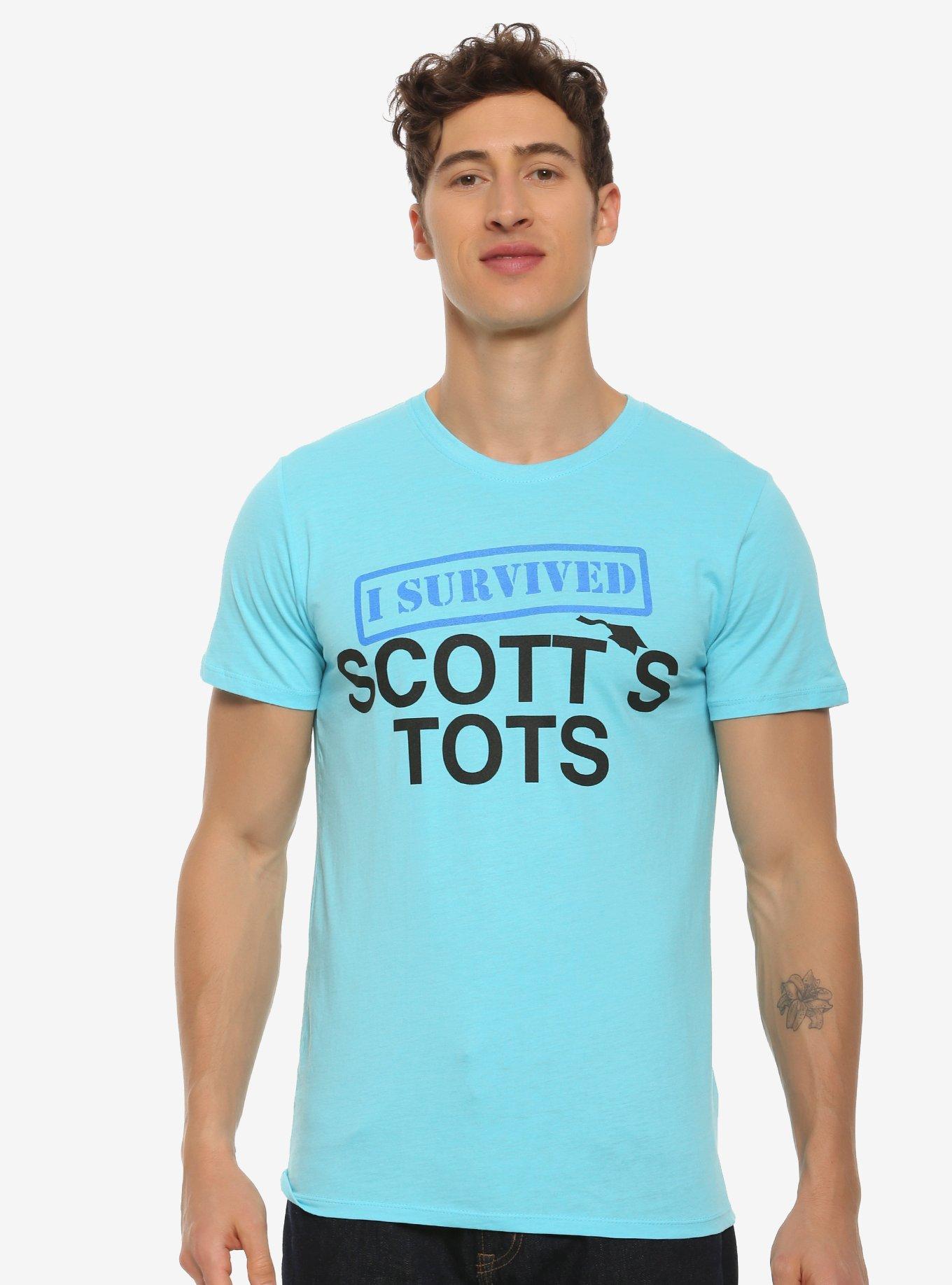 The Office Scott's Tots Survivor T-Shirt - BoxLunch Exclusive, BLUE, hi-res view 1