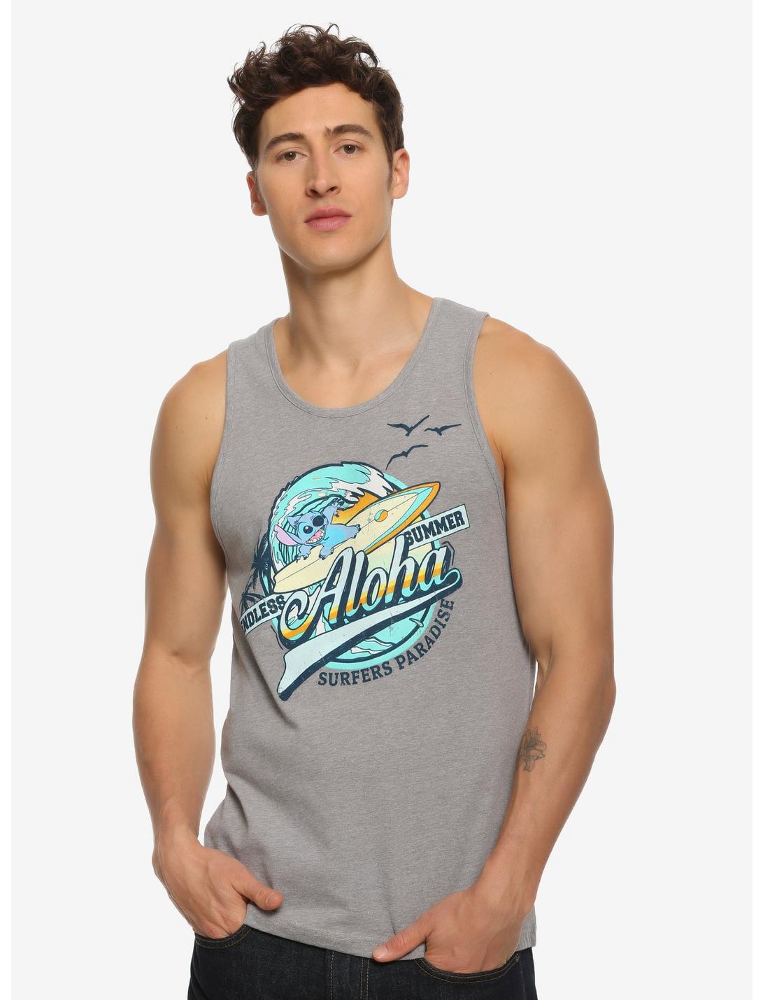 Disney Lilo & Stitch Endless Summer Tank Top - BoxLunch Exclusive, GREY, hi-res