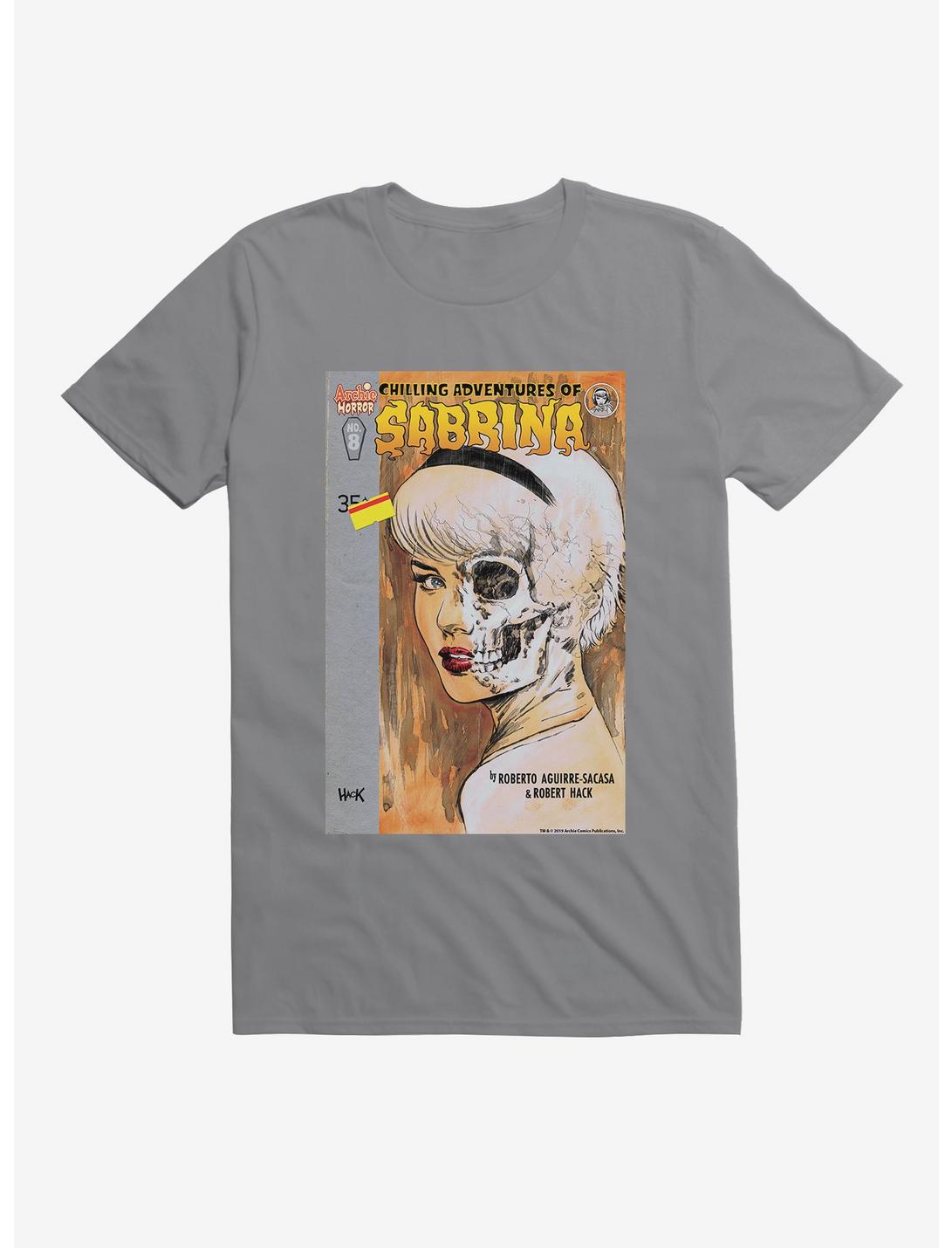 Chilling Adventures of Sabrina Half Skull Face T-Shirt, STORM GREY, hi-res
