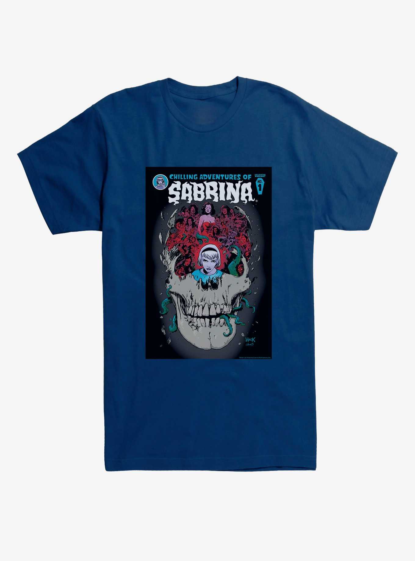 Chilling Adventures of Sabrina Skull Poster T-Shirt , , hi-res