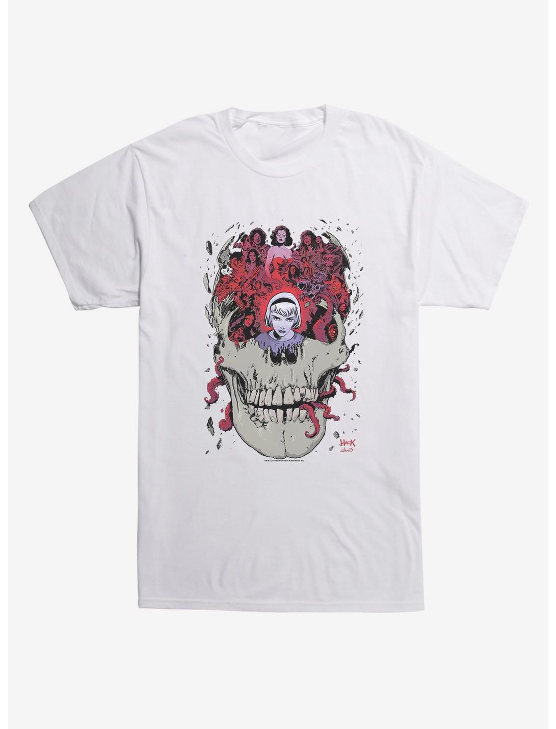 Chilling Adventures of Sabrina Skull T-Shirt, WHITE, hi-res