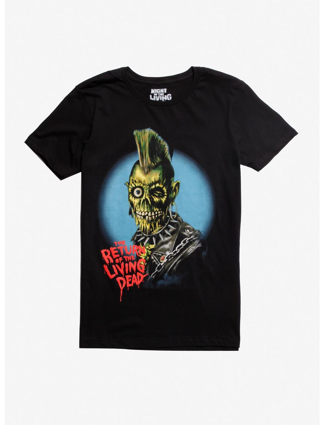 The Return Of The Living Dead Mohawk Zombie T-Shirt, WHITE, hi-res