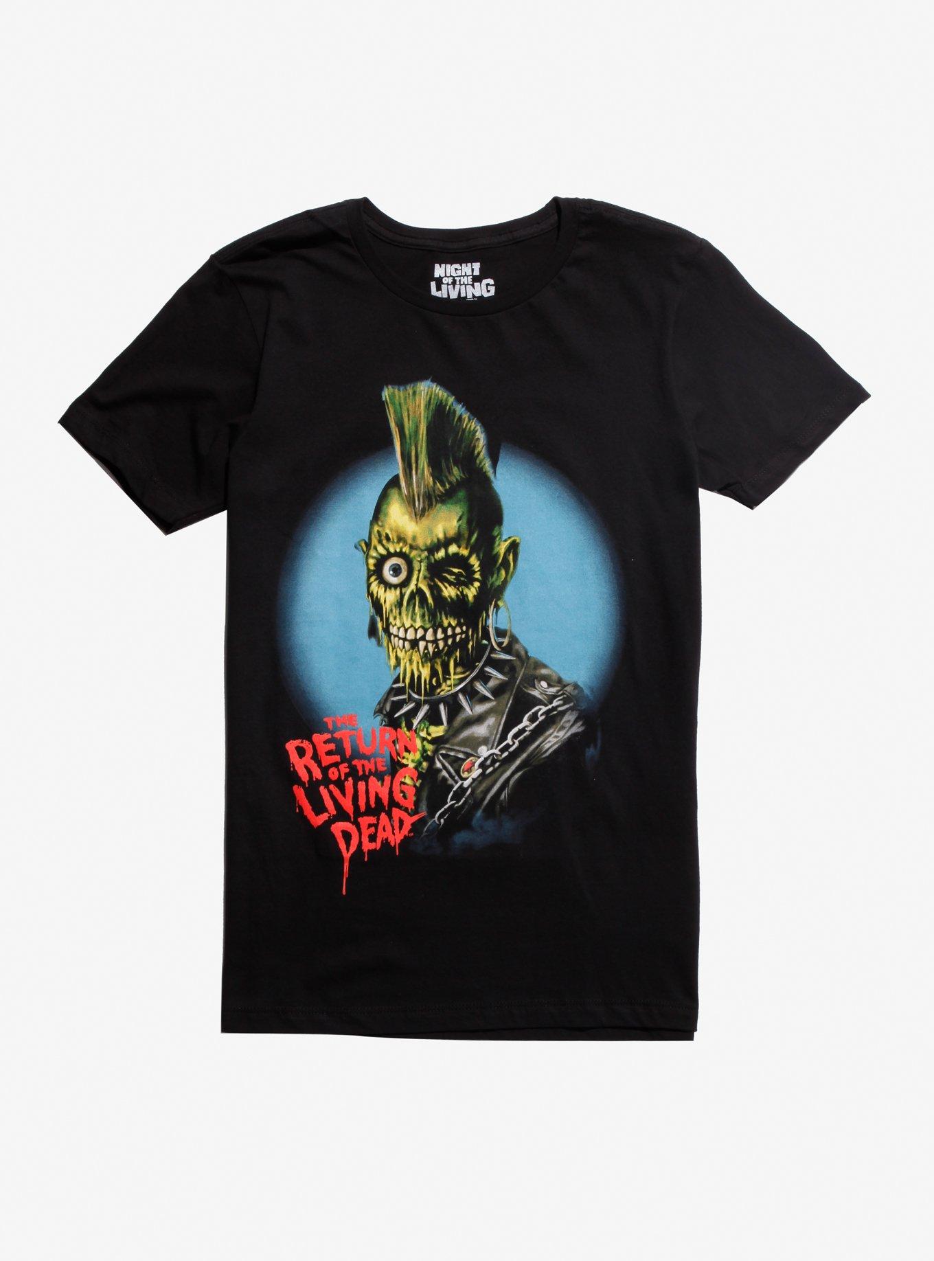 The Return Of The Living Dead Mohawk Zombie T-Shirt, WHITE, hi-res