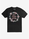 Not Today Satan Floral T-Shirt, MULTI, hi-res