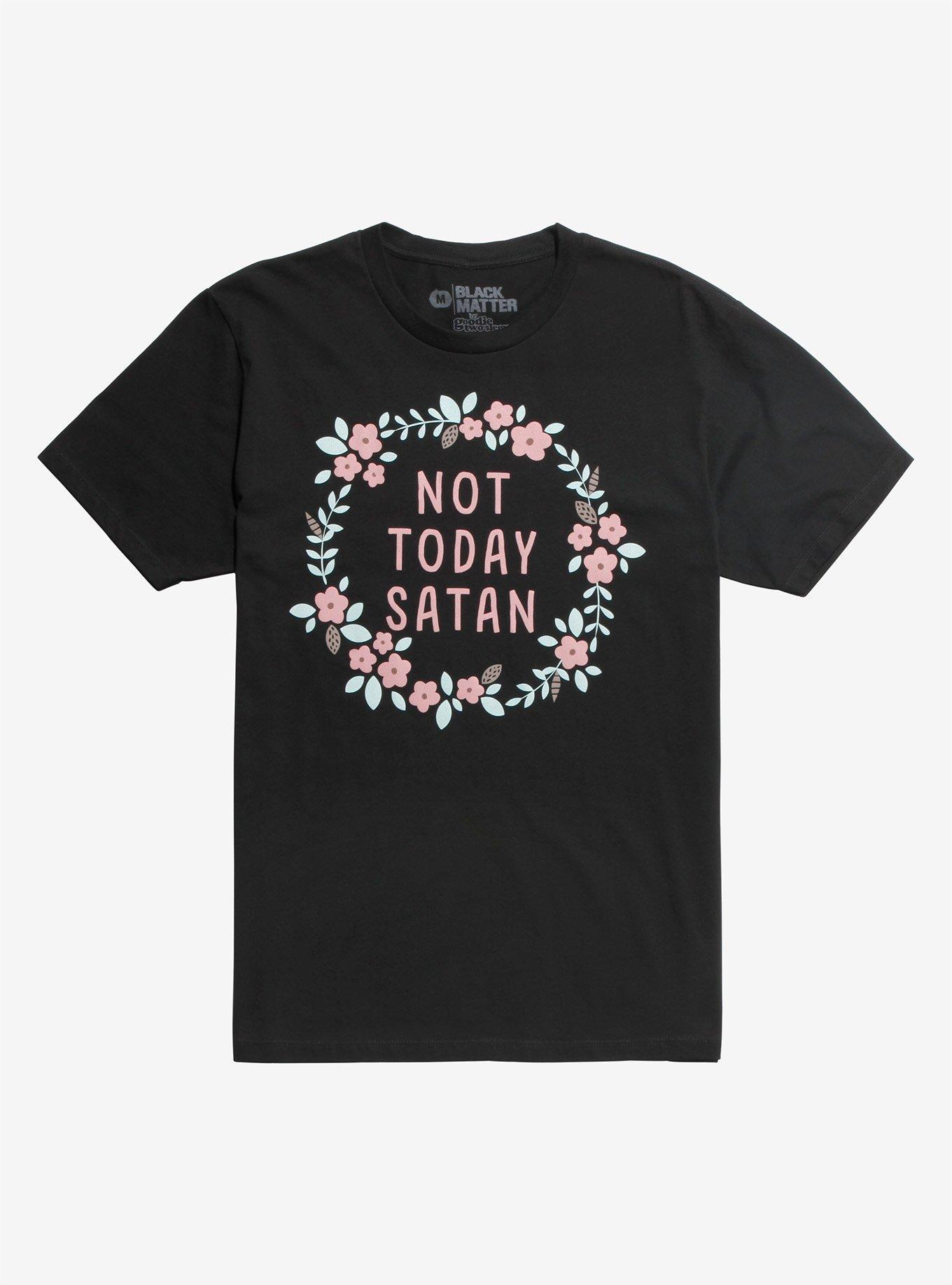 Not Today Satan Floral T-Shirt, MULTI, hi-res