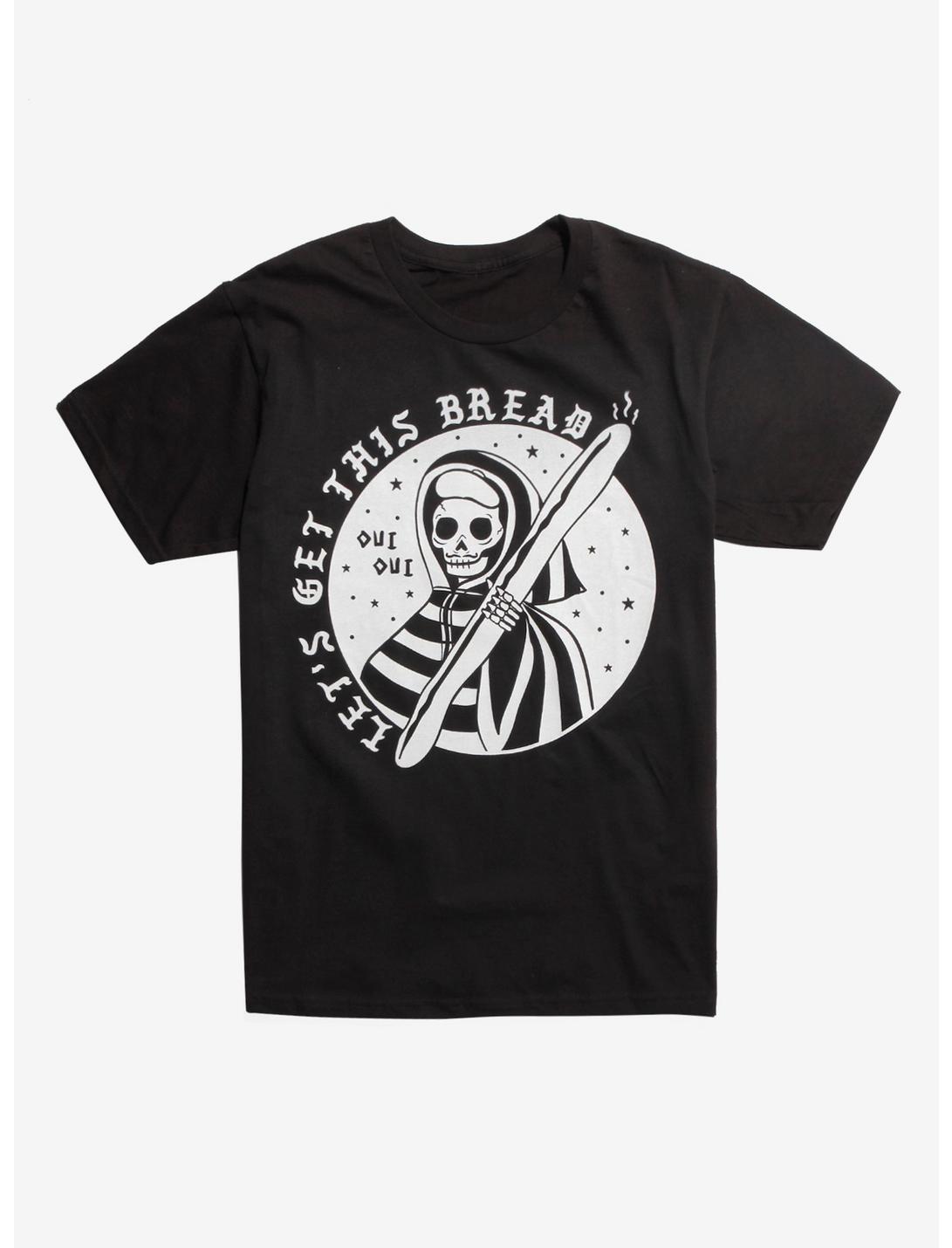 Let's Get This Bread Skeleton T-Shirt, WHITE, hi-res