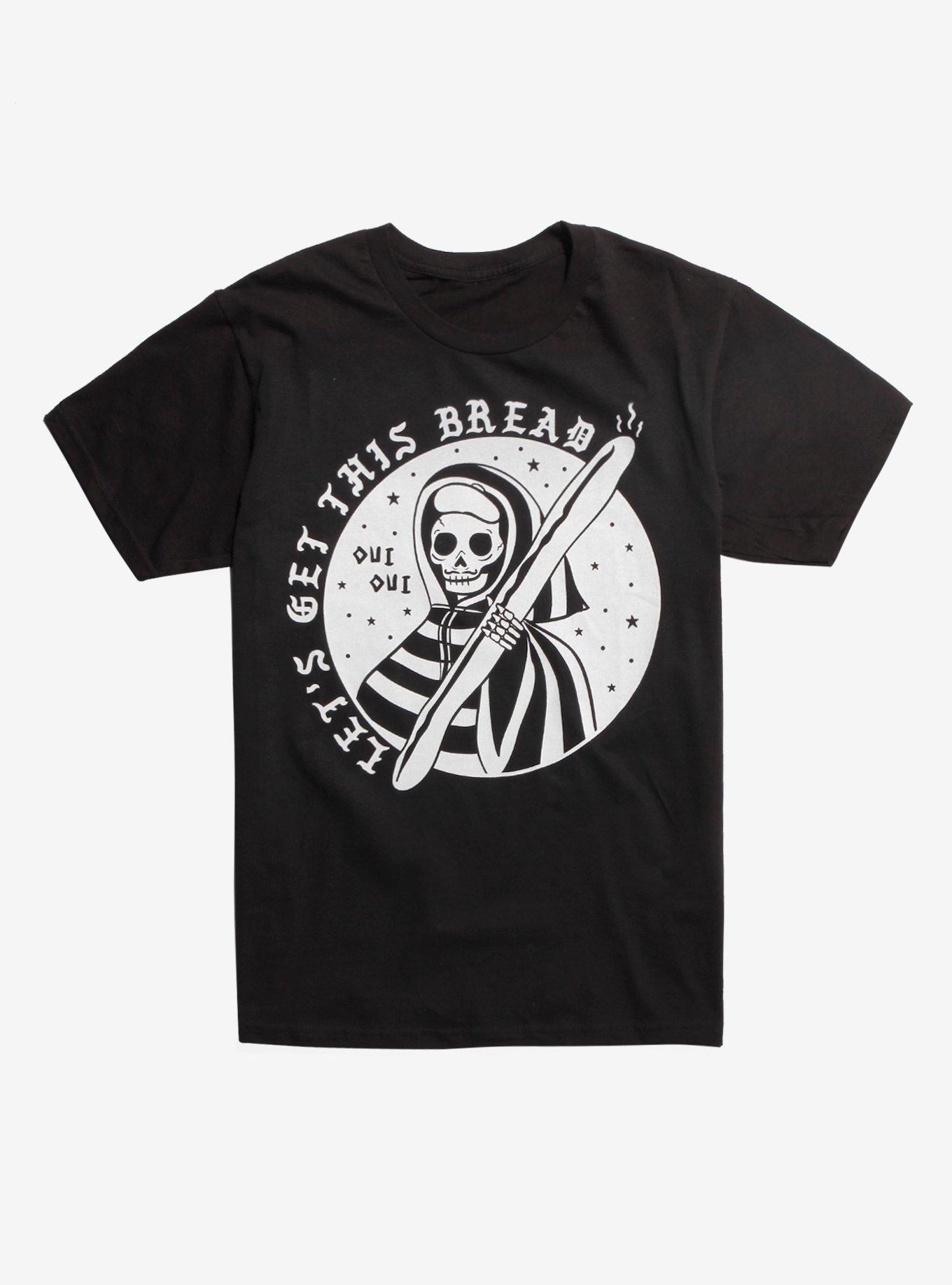 Let's Get This Bread Skeleton T-Shirt, WHITE, hi-res