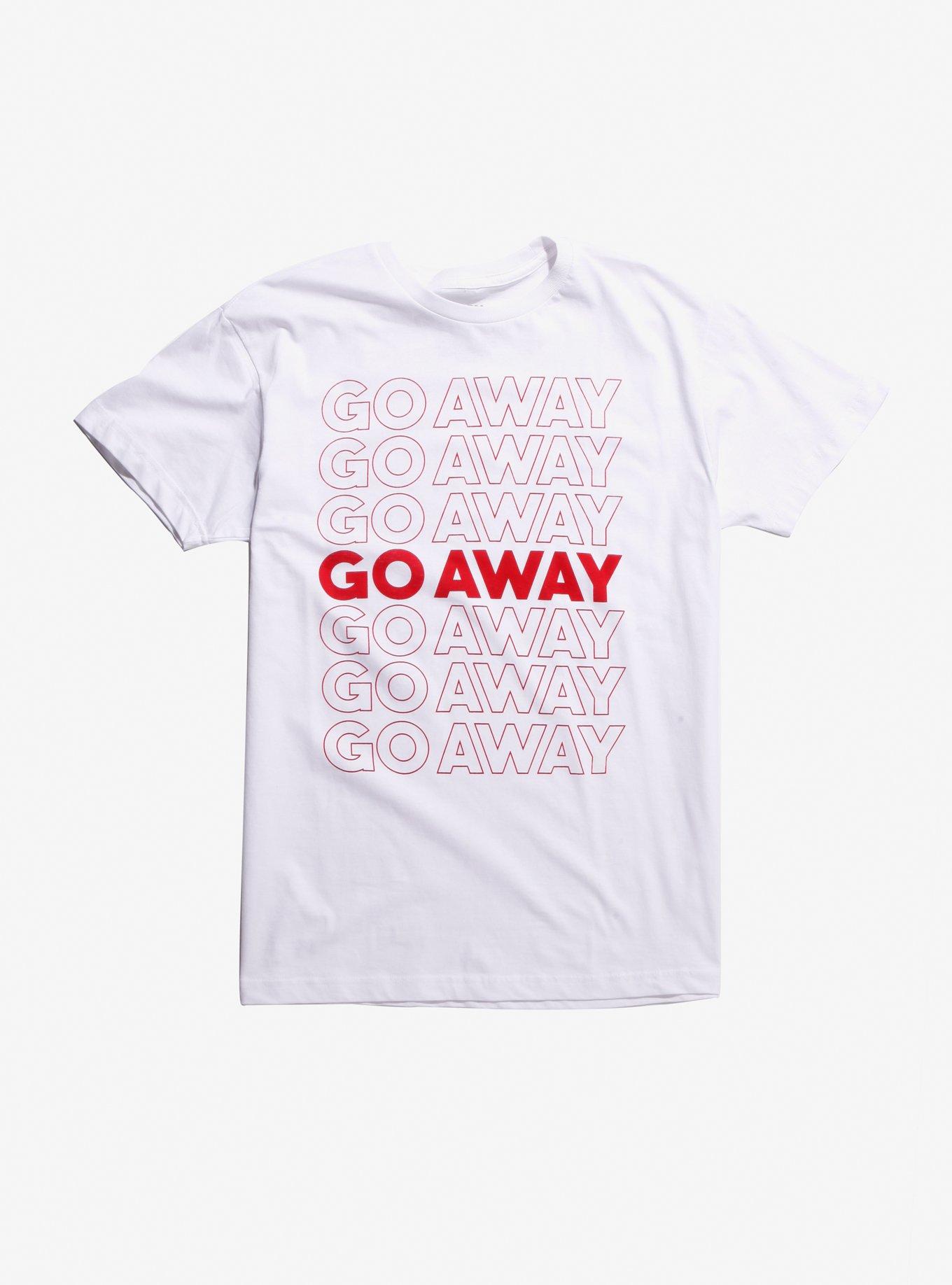 Go Away White T-Shirt, RED, hi-res