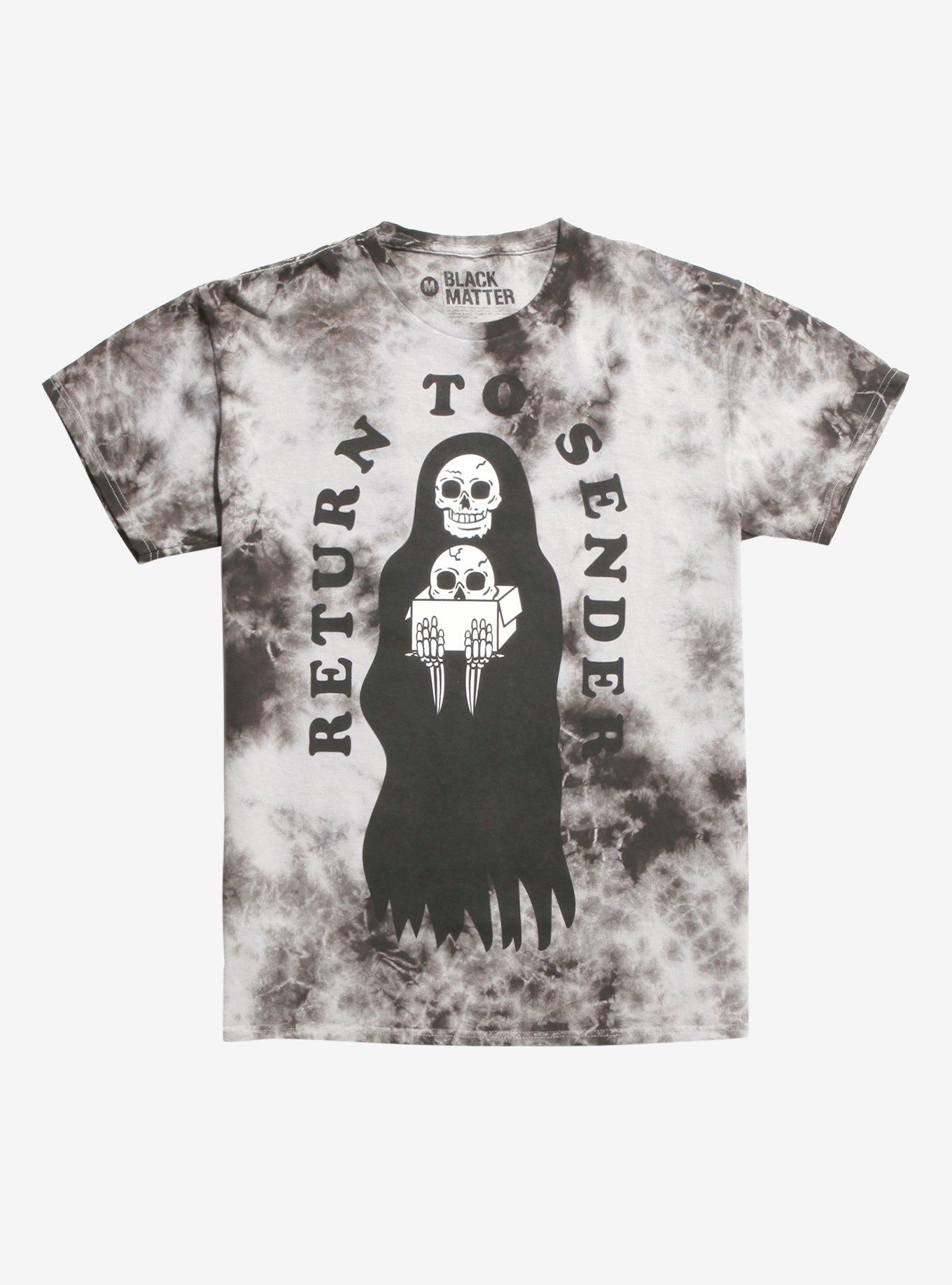 Return To Sender Grim Reaper Acid Wash T-Shirt, CHARCOAL, hi-res