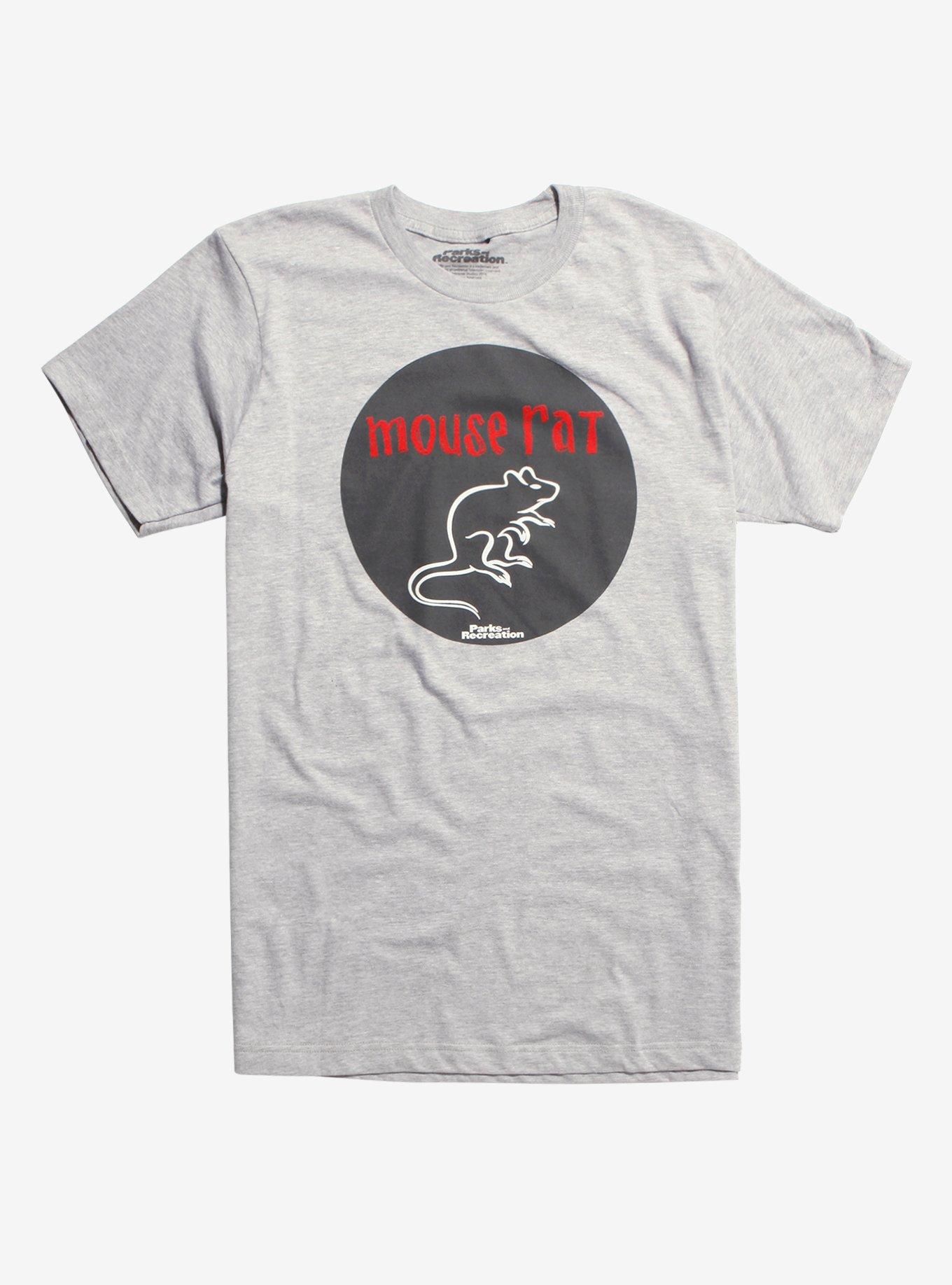 Parks And Recreation Mouse Rat T-Shirt, HEATHER GREY, hi-res